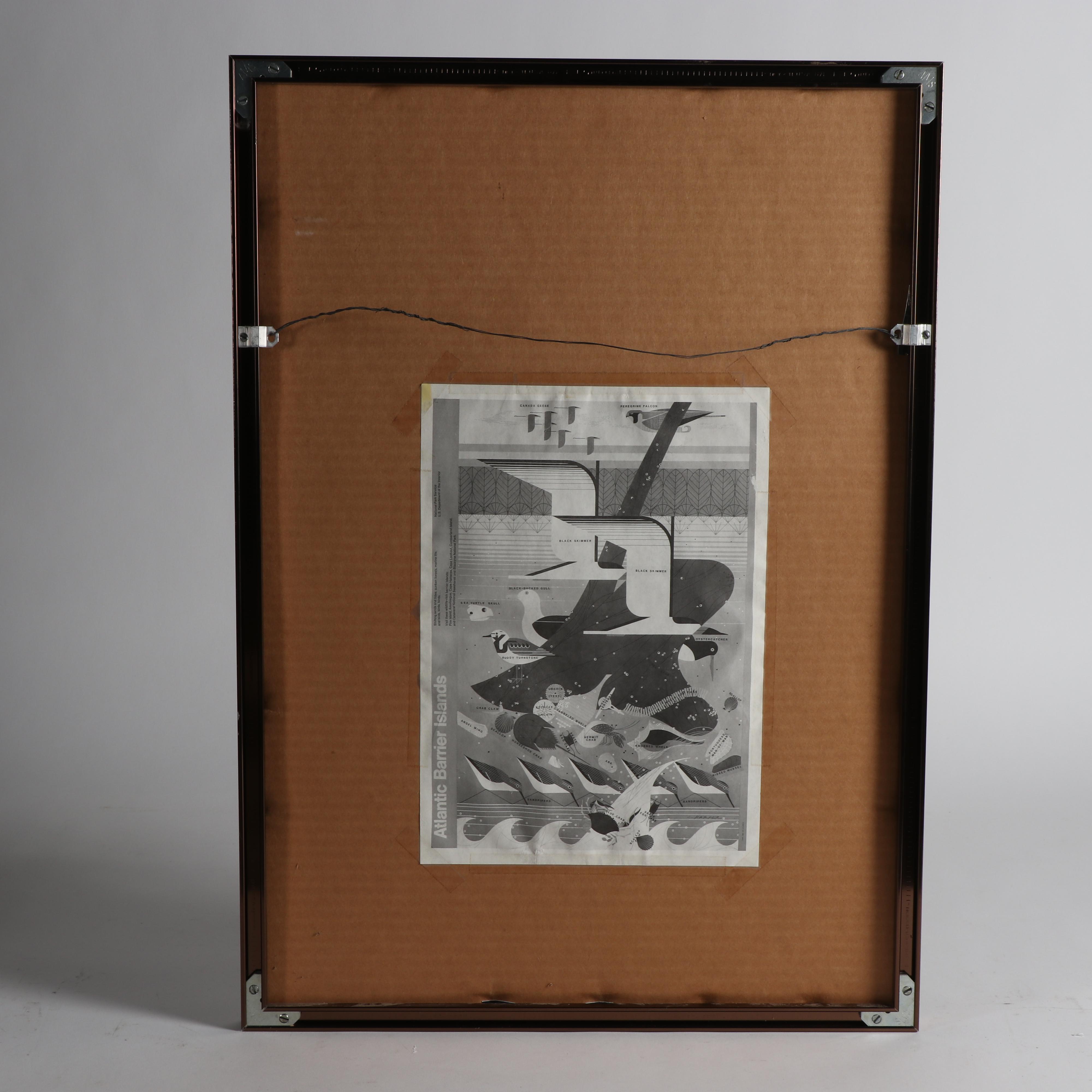 Charley Harper Offset Lithograph Poster "Atlantic Barrier Islands"