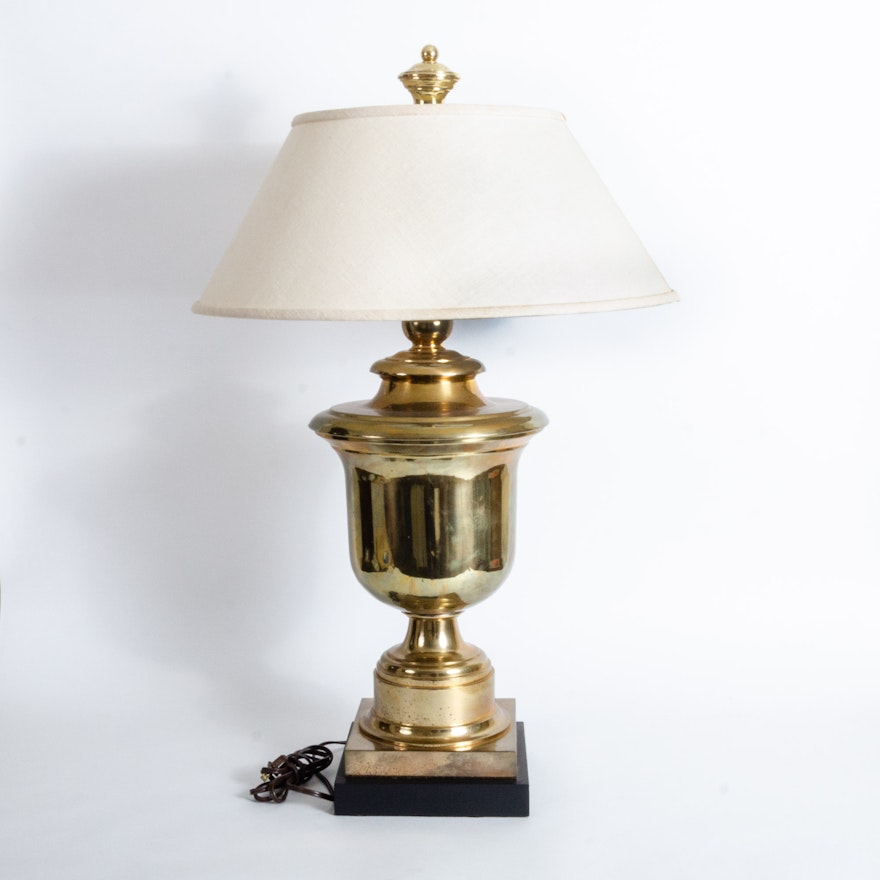 Vintage Brass Urn Table Lamp Attributed to Chapman