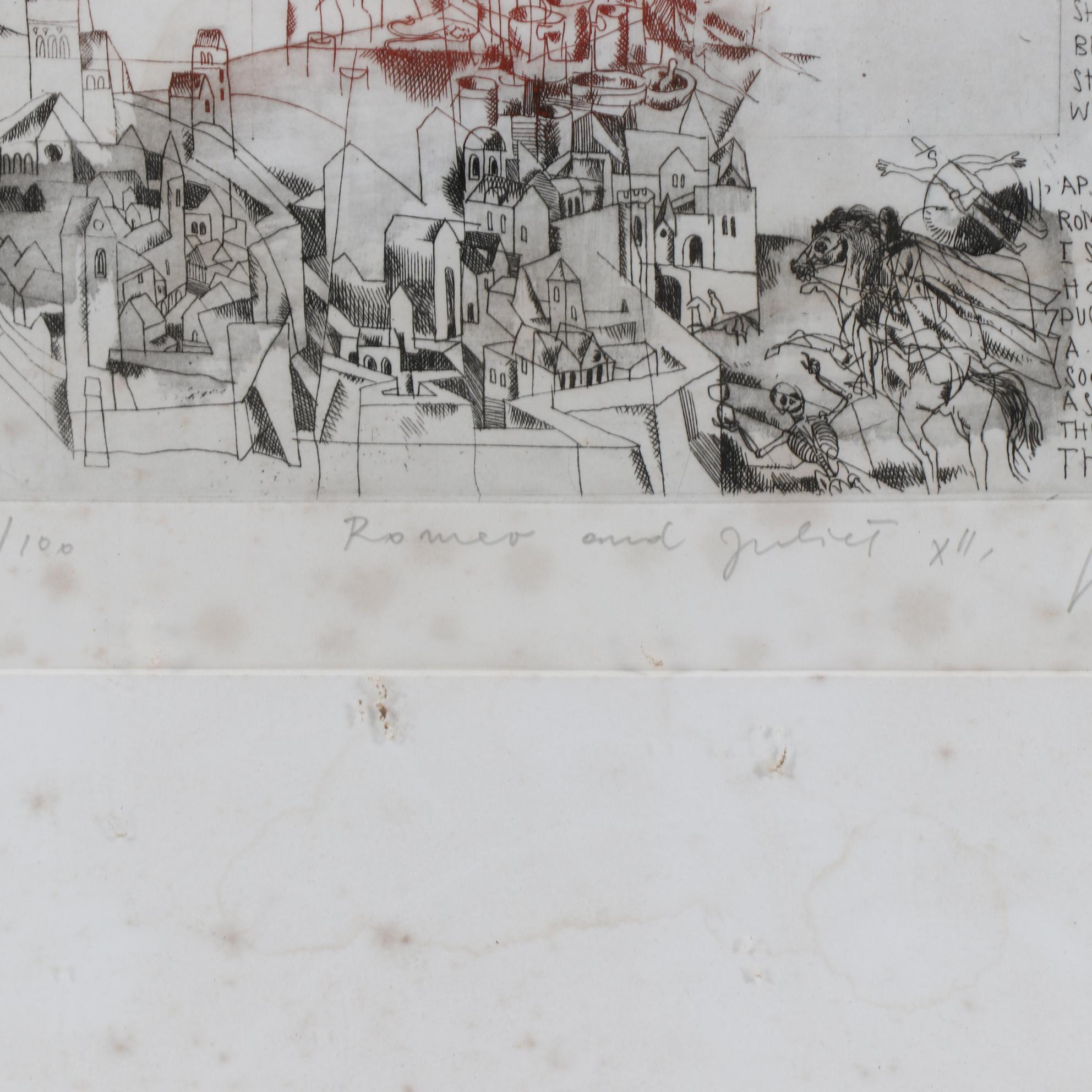 Adam Wurtz Limited Edition Etching "Romeo and Juliet"