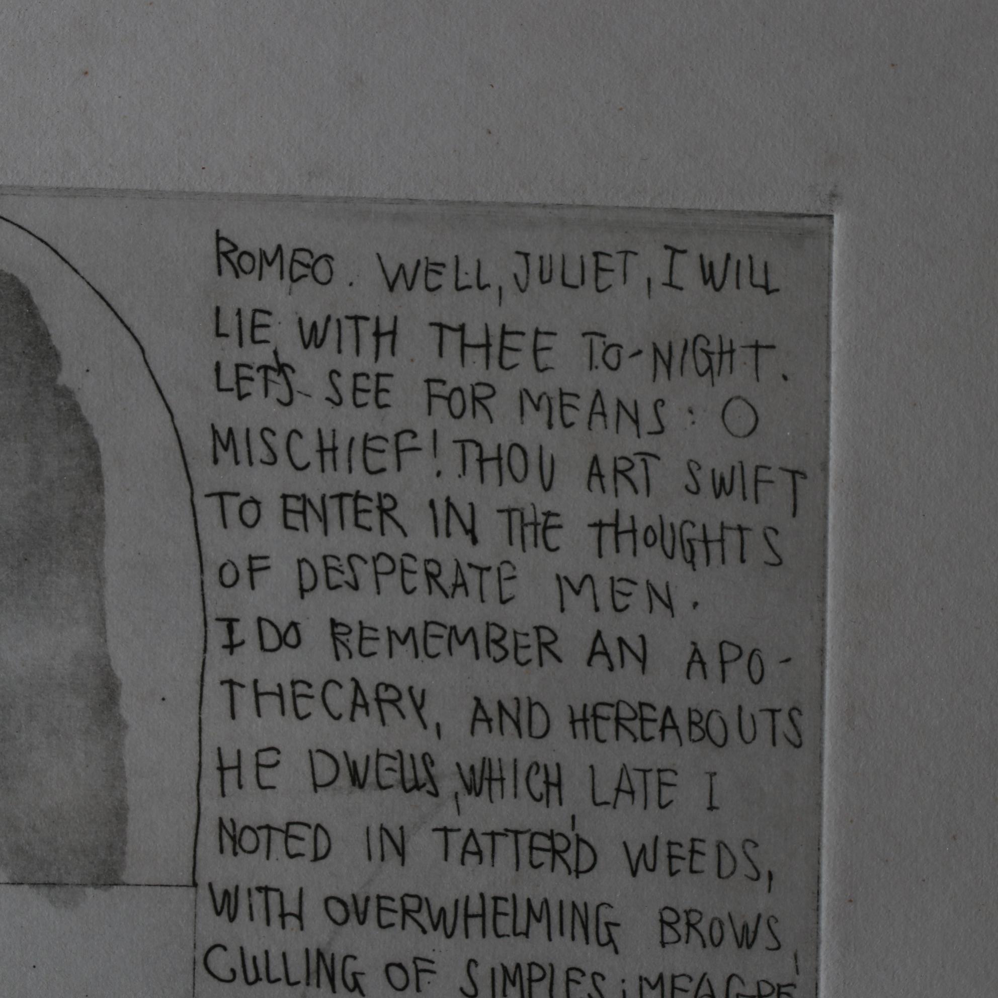 Adam Wurtz Limited Edition Etching "Romeo and Juliet"