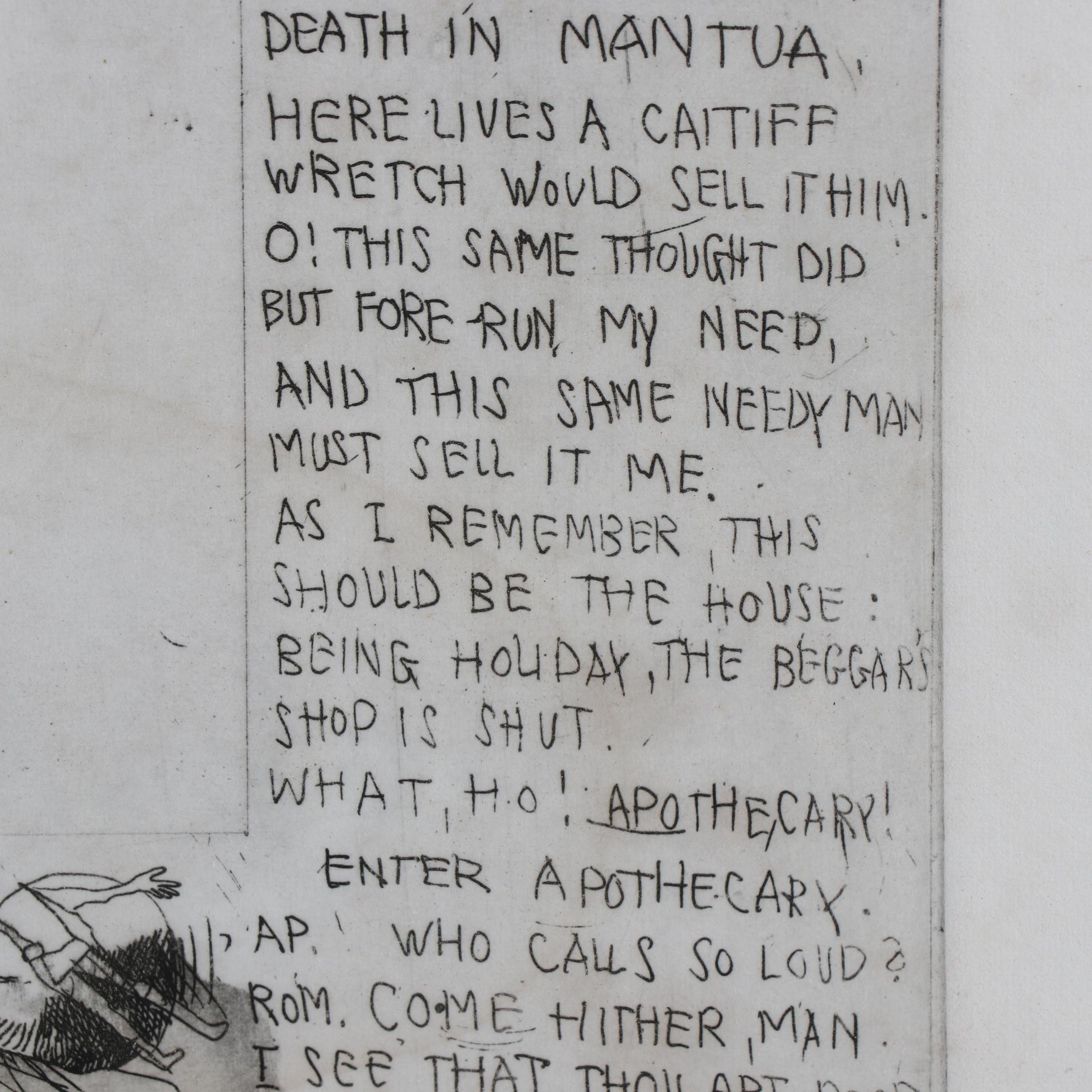 Adam Wurtz Limited Edition Etching "Romeo and Juliet"