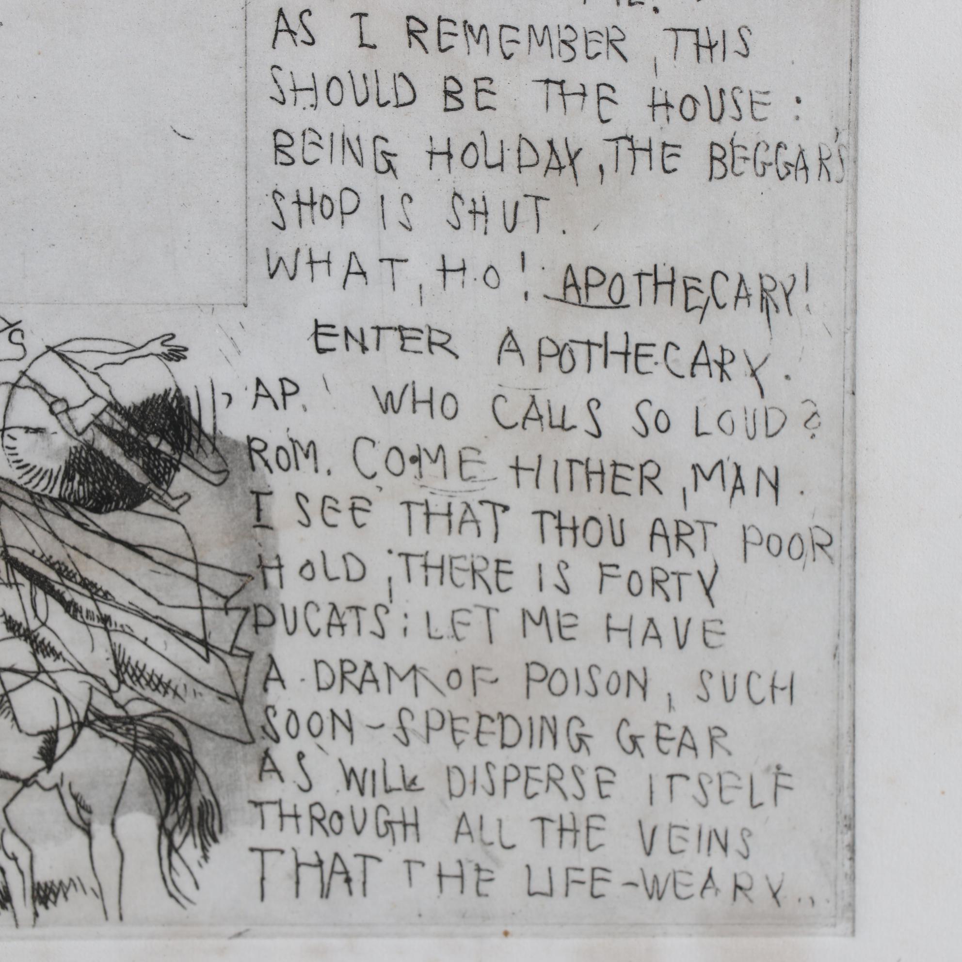 Adam Wurtz Limited Edition Etching "Romeo and Juliet"