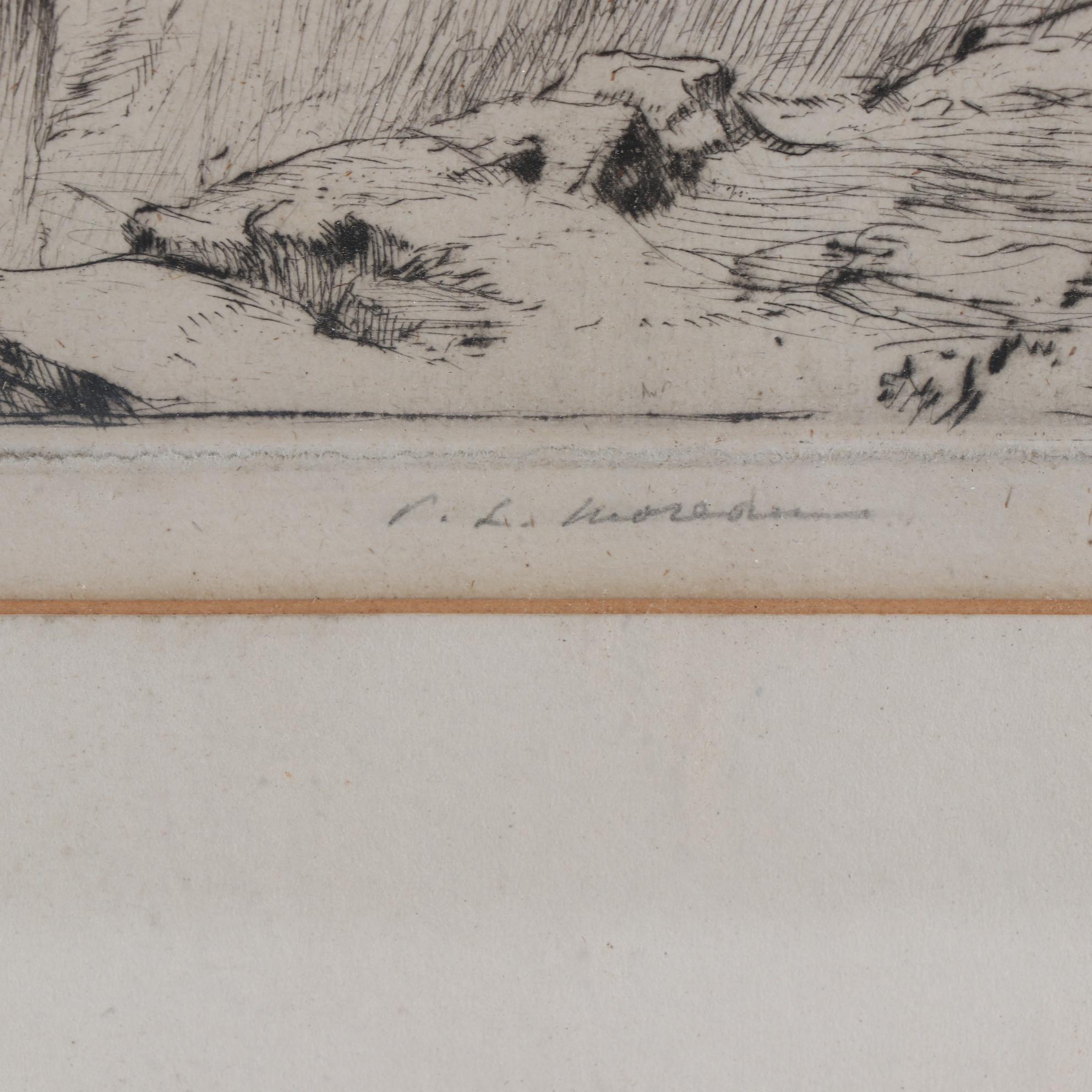 Limited Edition Etching of Mountain Village