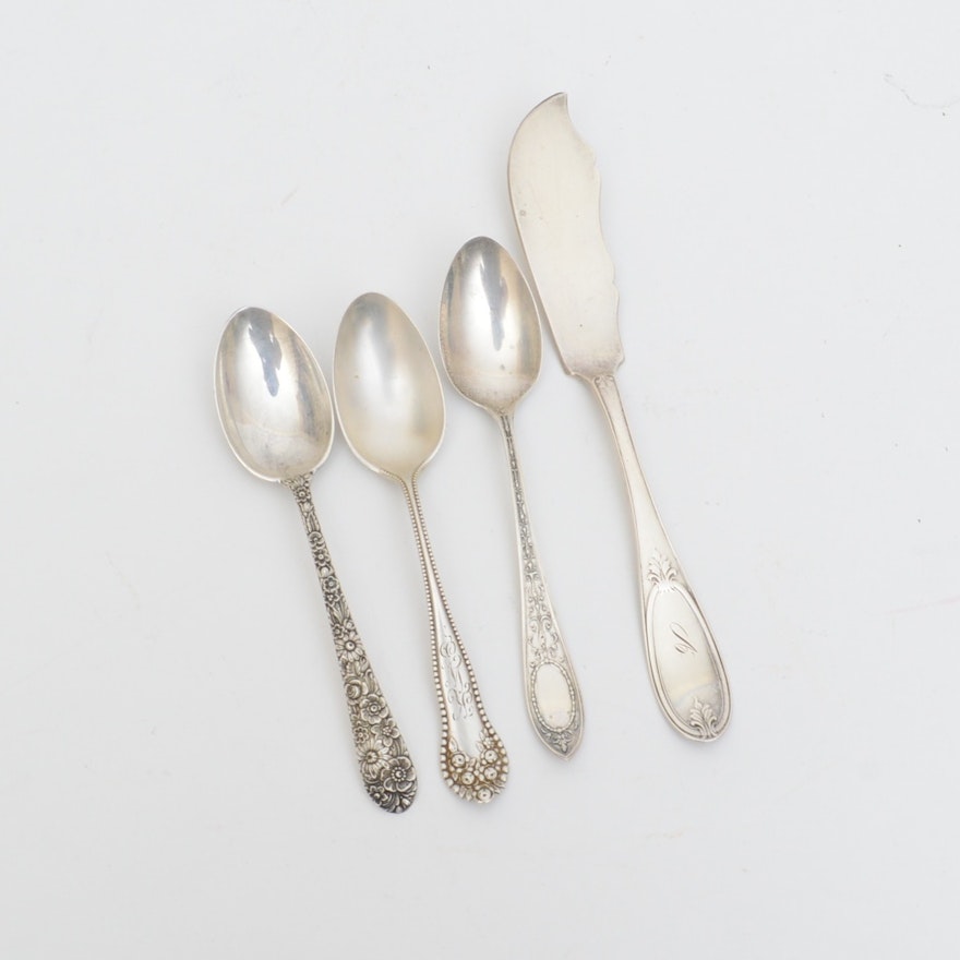 Sterling Silver Teaspoons and Master Butter Knife