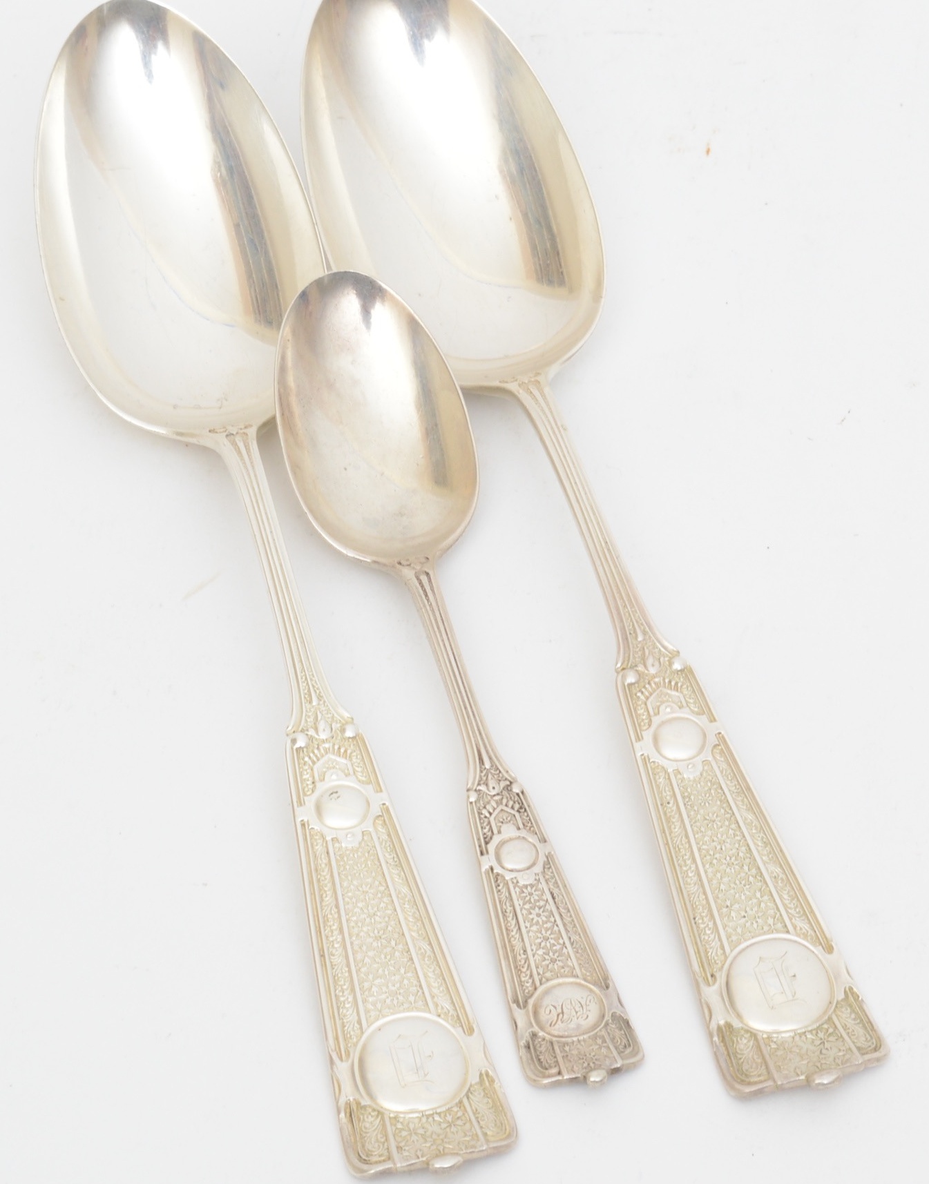 Michie Brothers Sterling Silver Tablespoons and Teaspoon