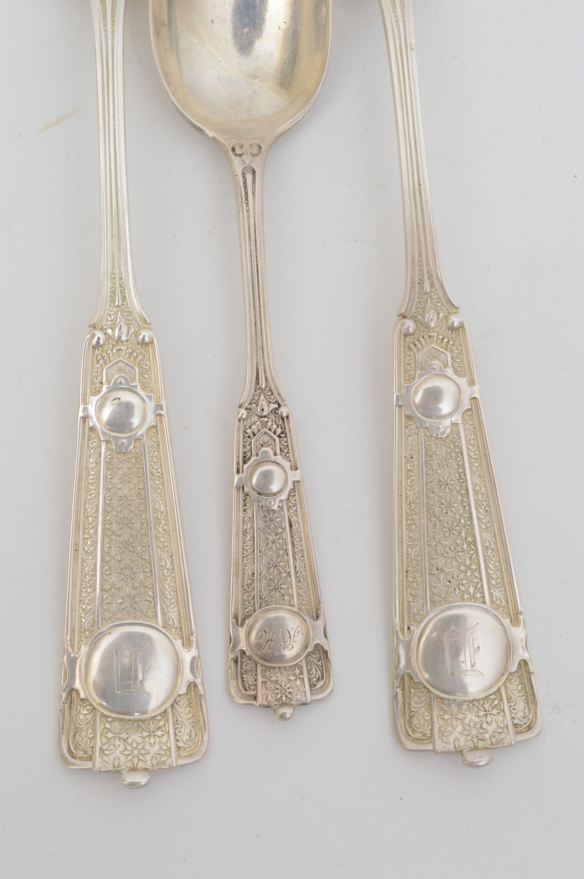 Michie Brothers Sterling Silver Tablespoons and Teaspoon