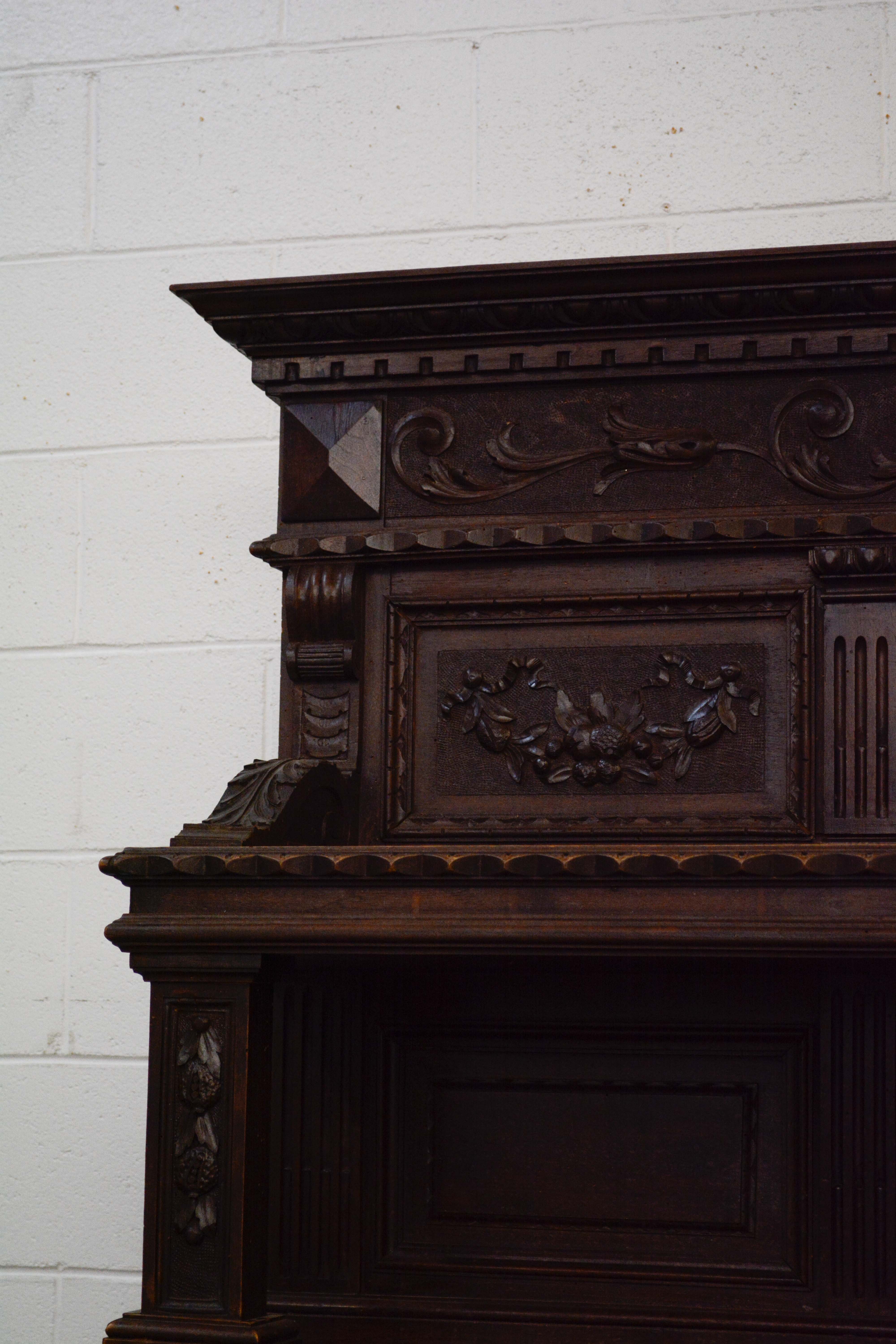 Renaissance Revival Style Carved Walnut Sideboard, Mid 19th Century