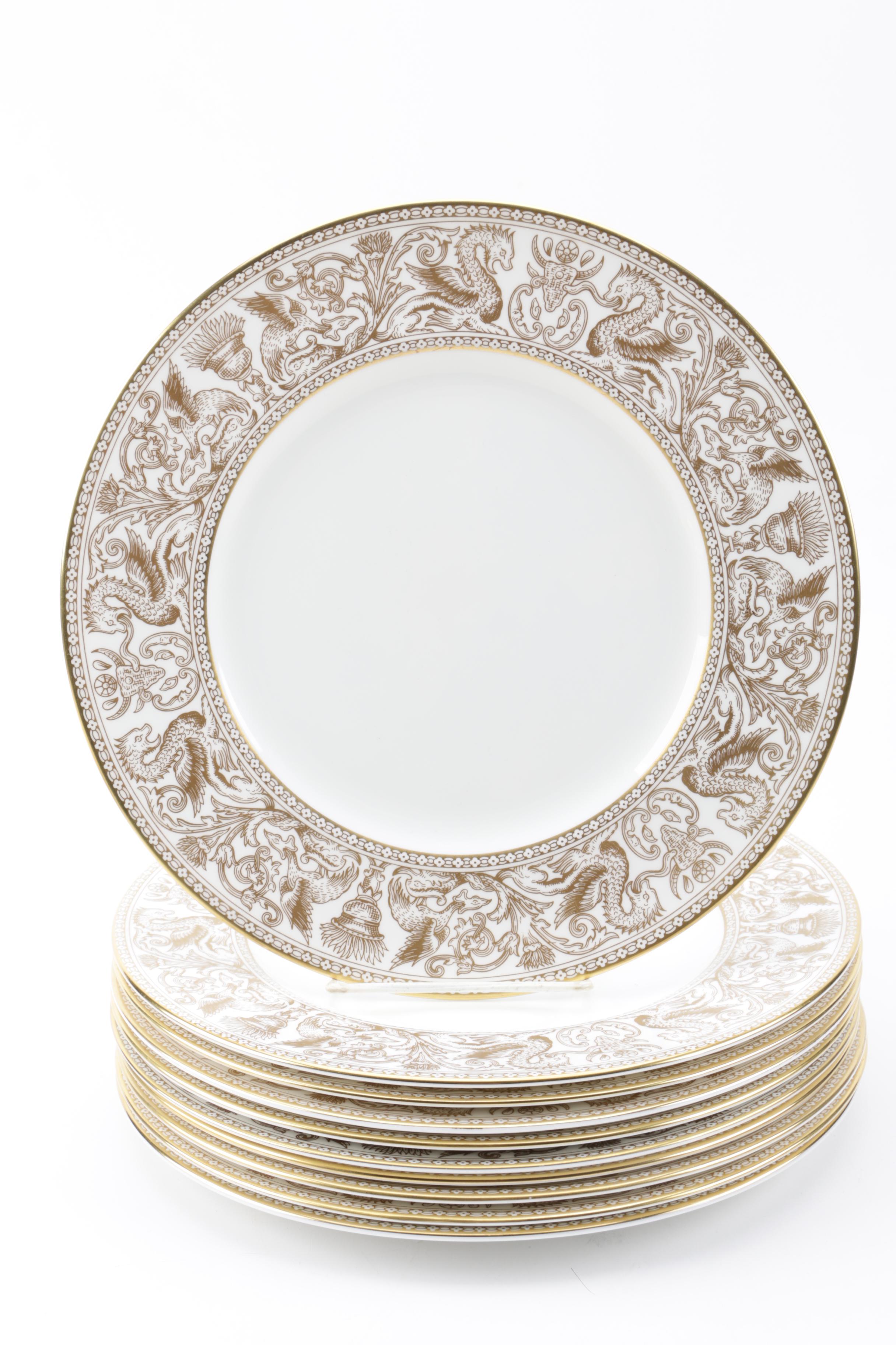 Vintage Wedgwood "Gold Florentine" Bone China Dinnerware c. 1961-86