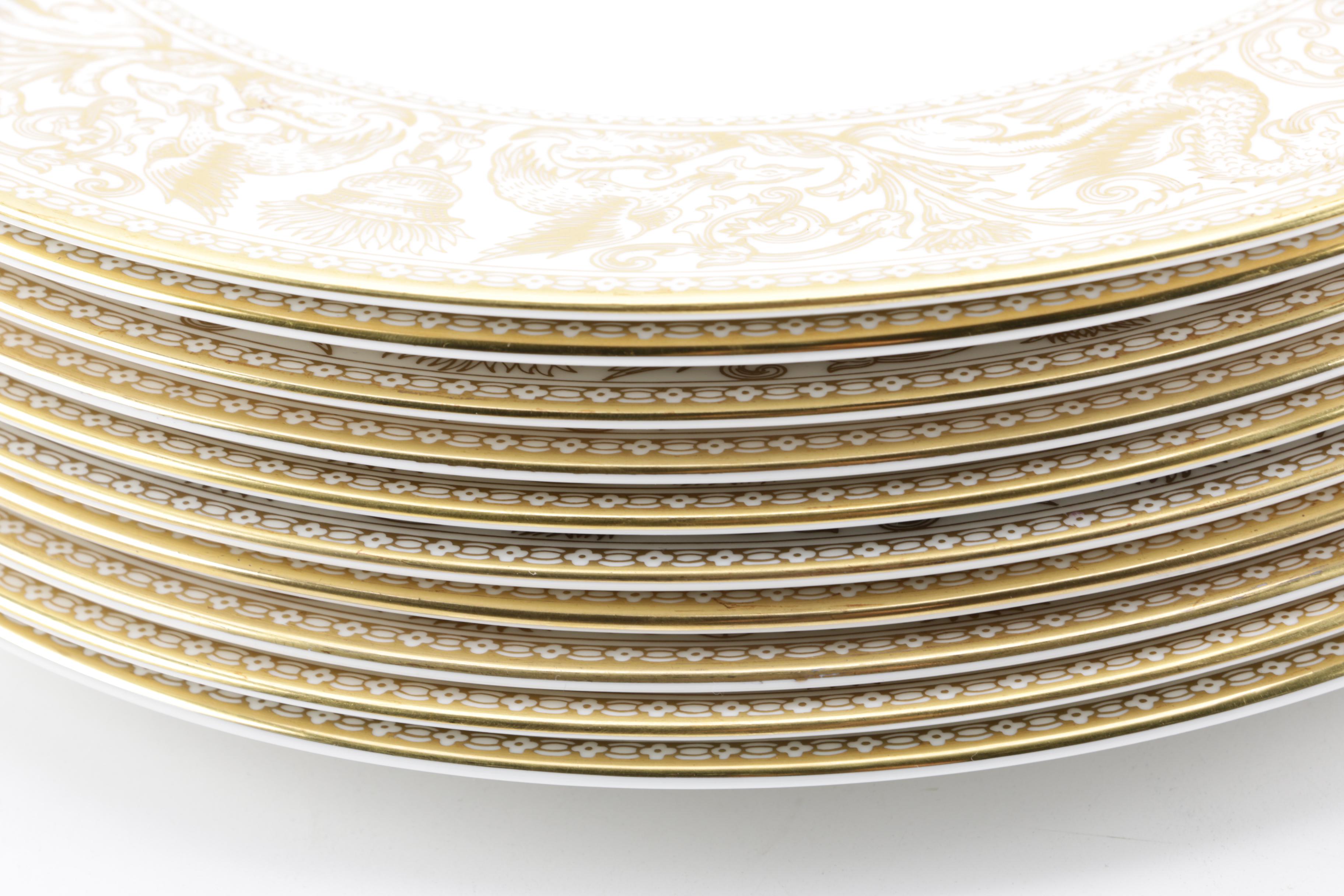 Vintage Wedgwood "Gold Florentine" Bone China Dinnerware c. 1961-86