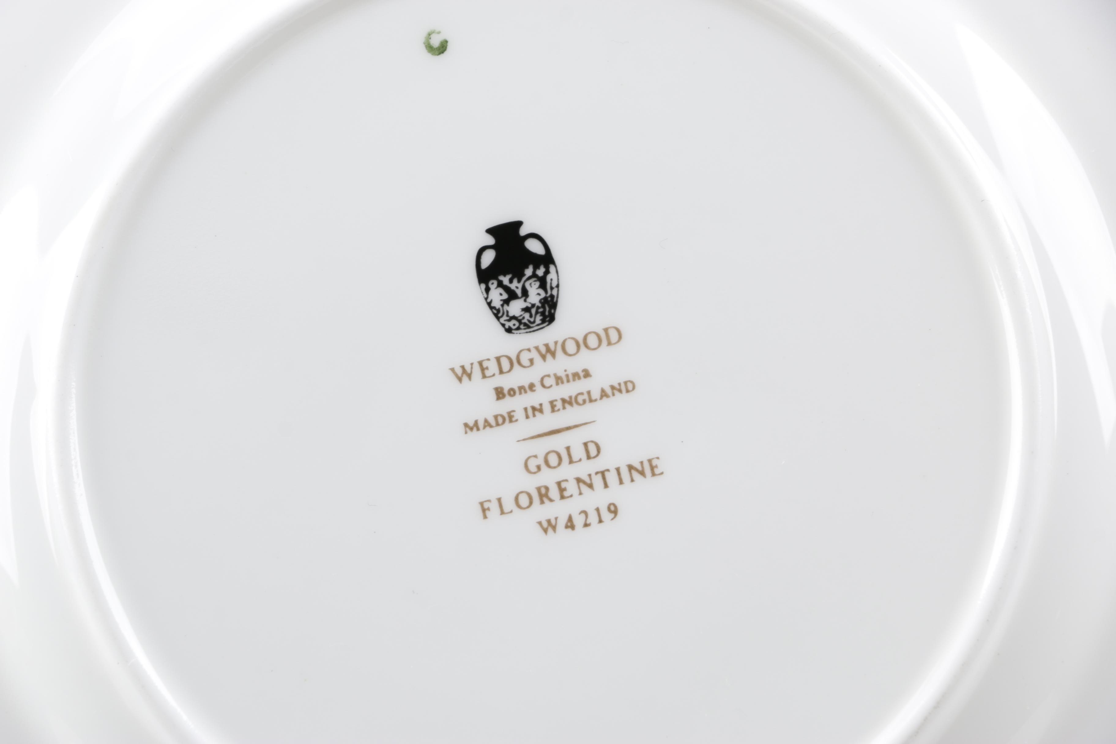 Vintage Wedgwood "Gold Florentine" Bone China Dinnerware c. 1961-86