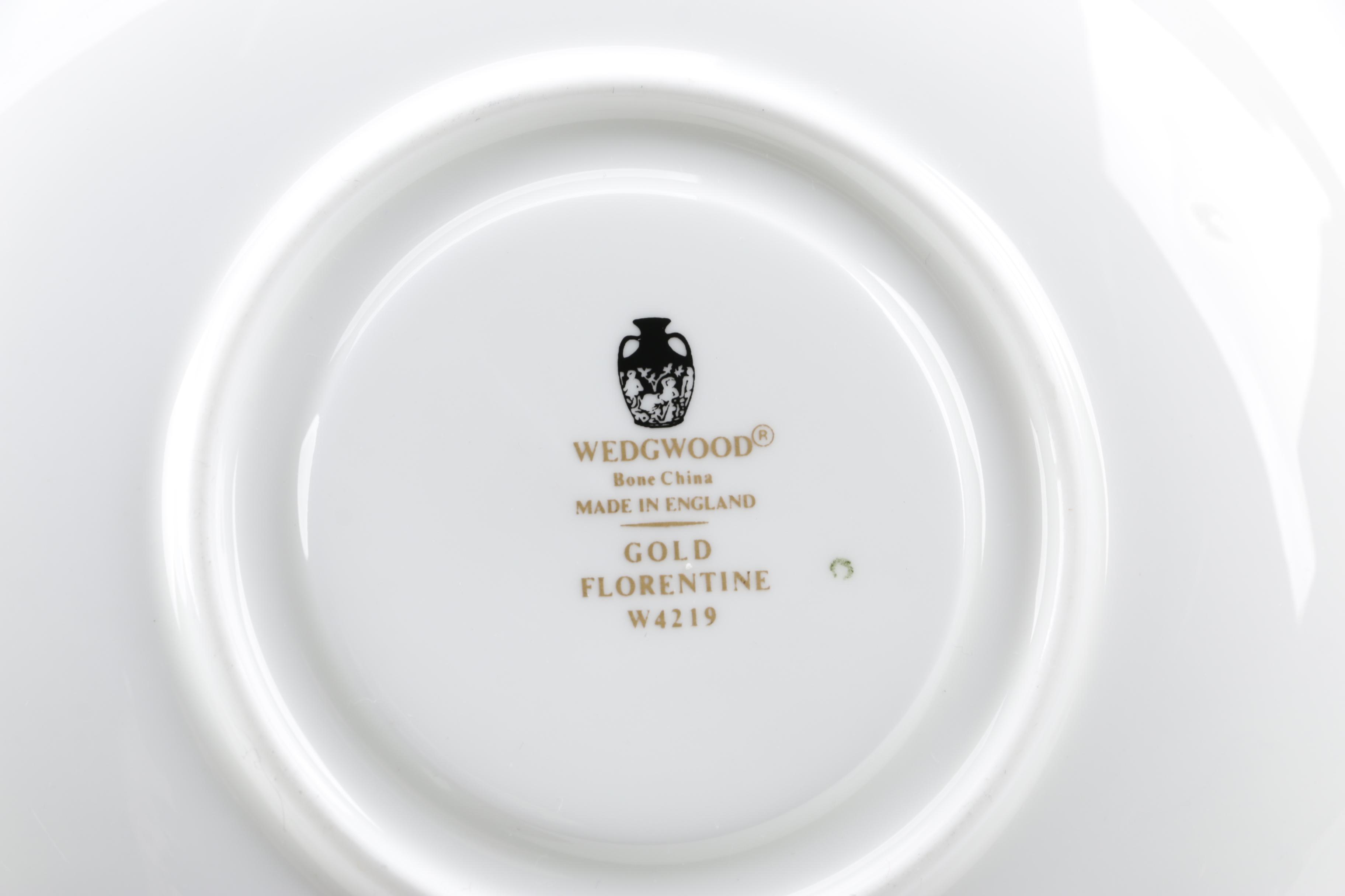 Vintage Wedgwood "Gold Florentine" Bone China Dinnerware c. 1961-86