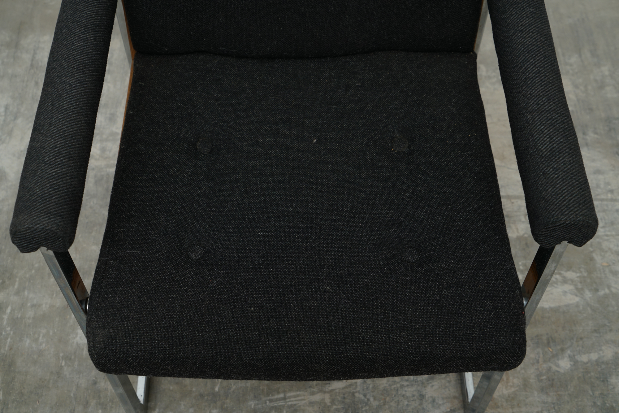 Teak Bent Plywood and Chrome Armchairs by Antocks Lairn, Mid-20th Century