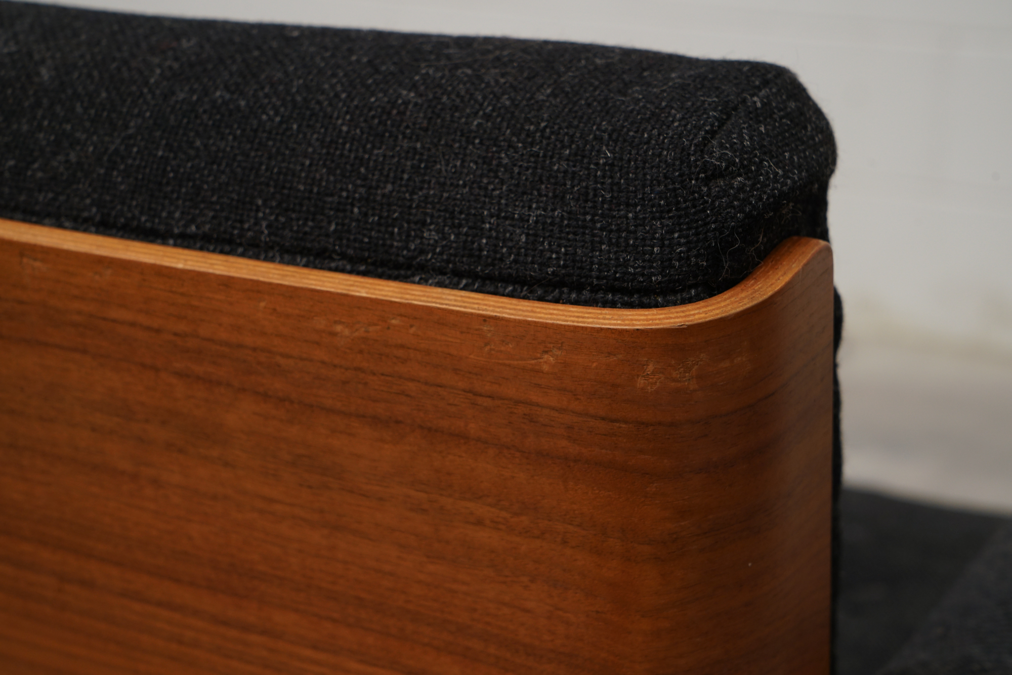 Teak Bent Plywood and Chrome Armchairs by Antocks Lairn, Mid-20th Century