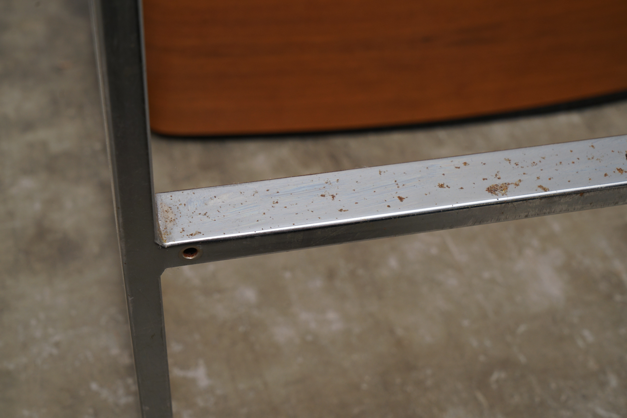 Teak Bent Plywood and Chrome Armchairs by Antocks Lairn, Mid-20th Century