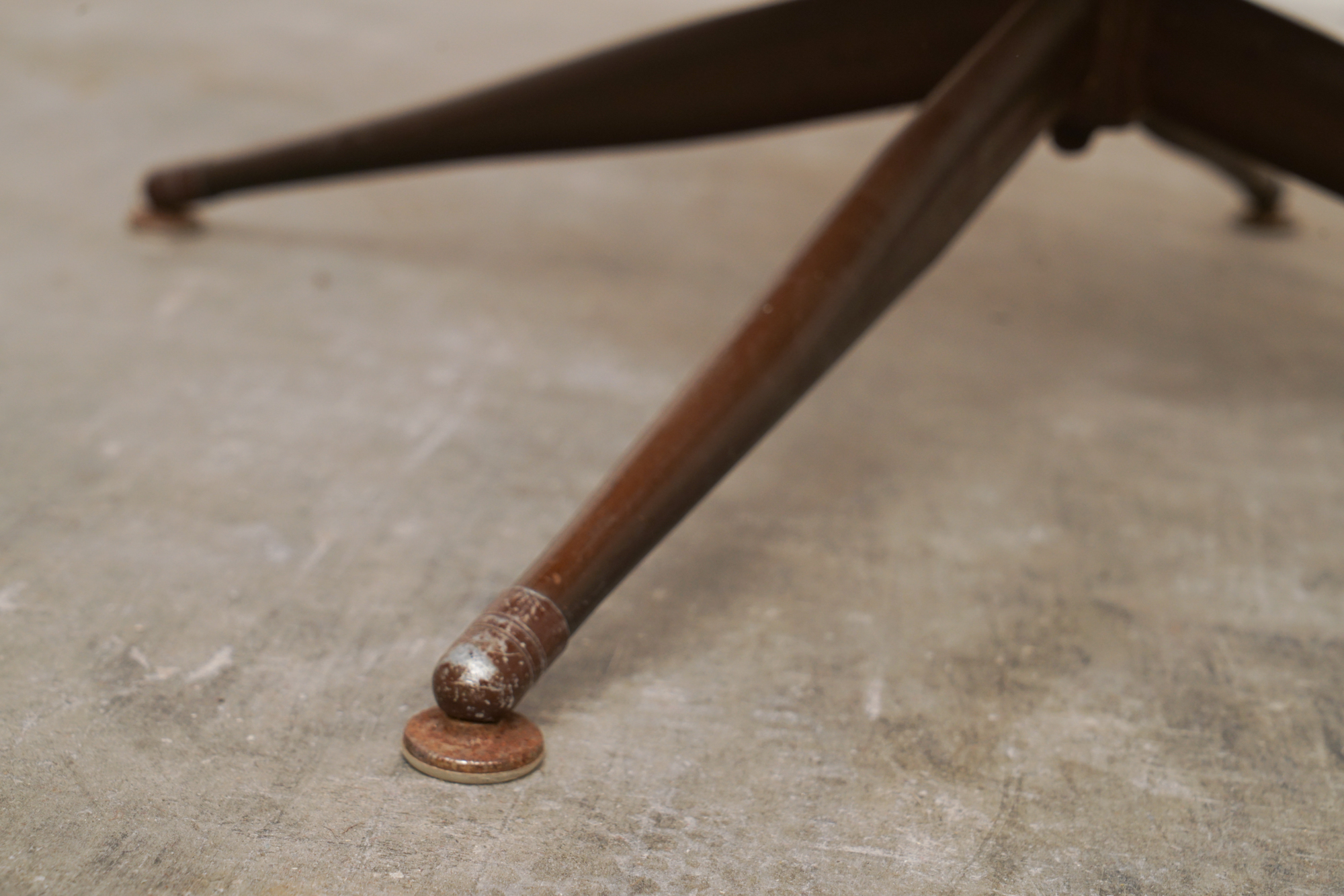Mid Century Modern Upholstered Swivel Chair, Mid-20th Century