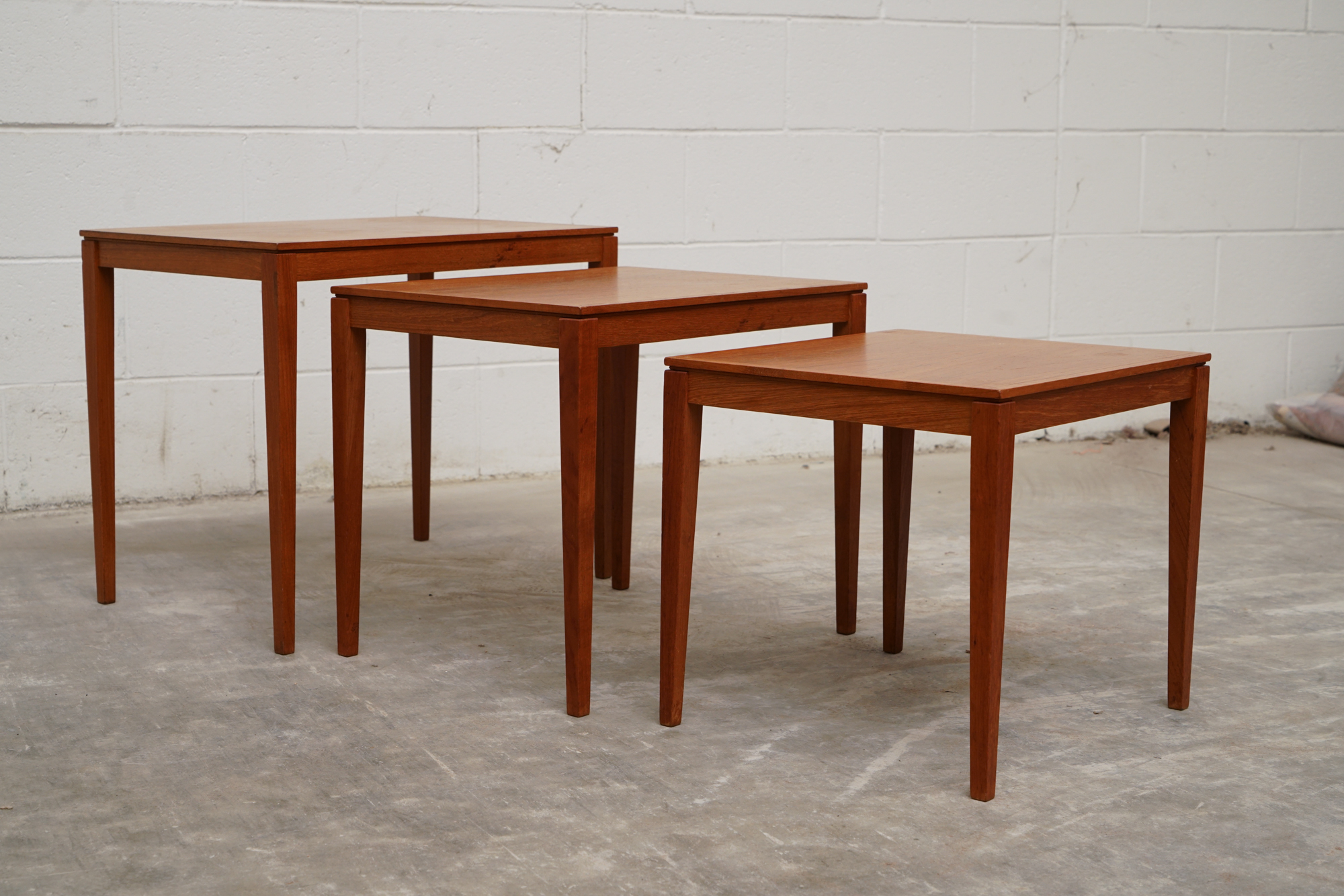 Danish Modern Teak Nesting Tables, Mid-20th Century