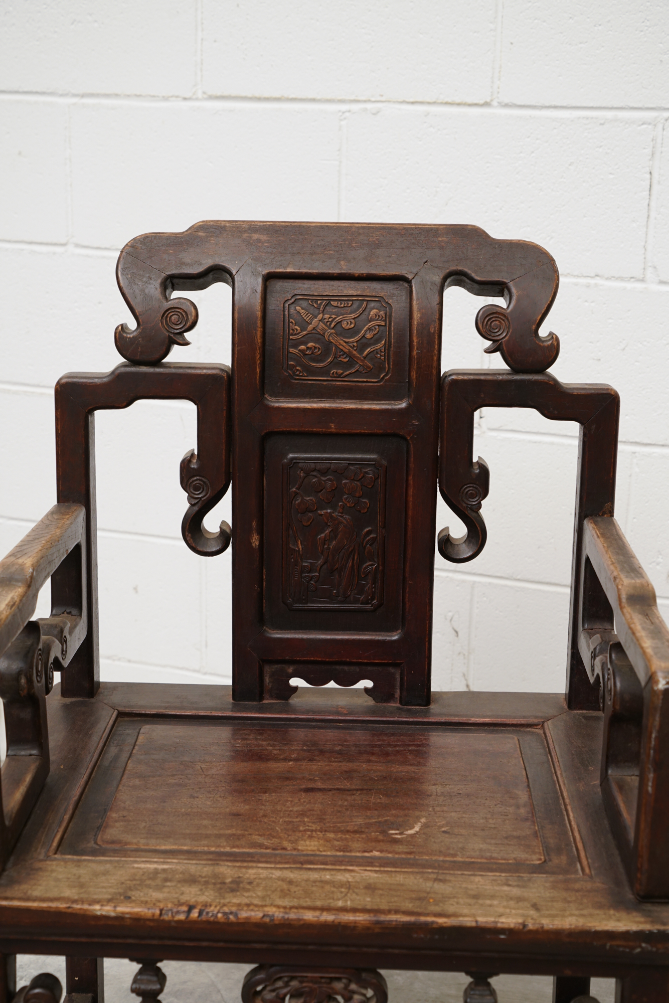 Chinese Qing Style Elm Chairs, 19th Century