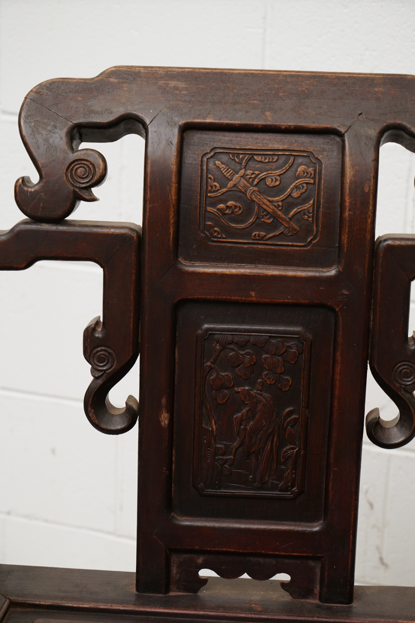 Chinese Qing Style Elm Chairs, 19th Century