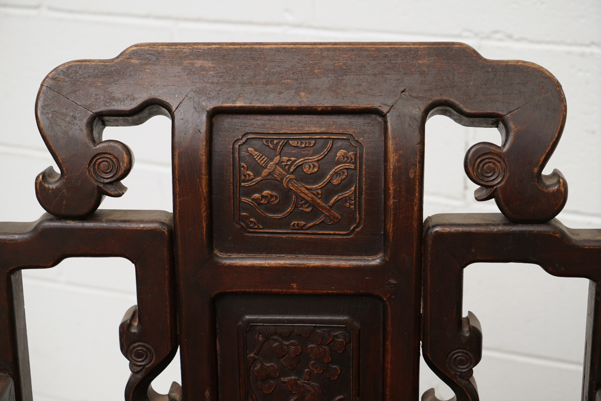 Chinese Qing Style Elm Chairs, 19th Century