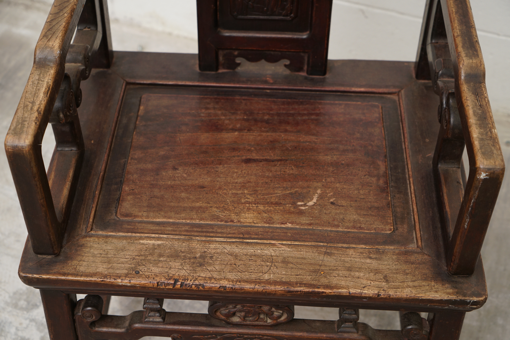 Chinese Qing Style Elm Chairs, 19th Century