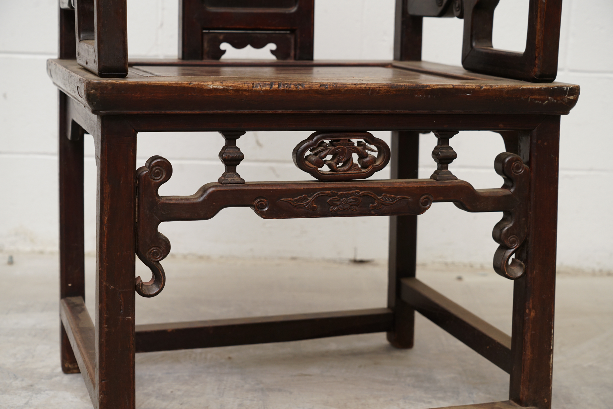 Chinese Qing Style Elm Chairs, 19th Century