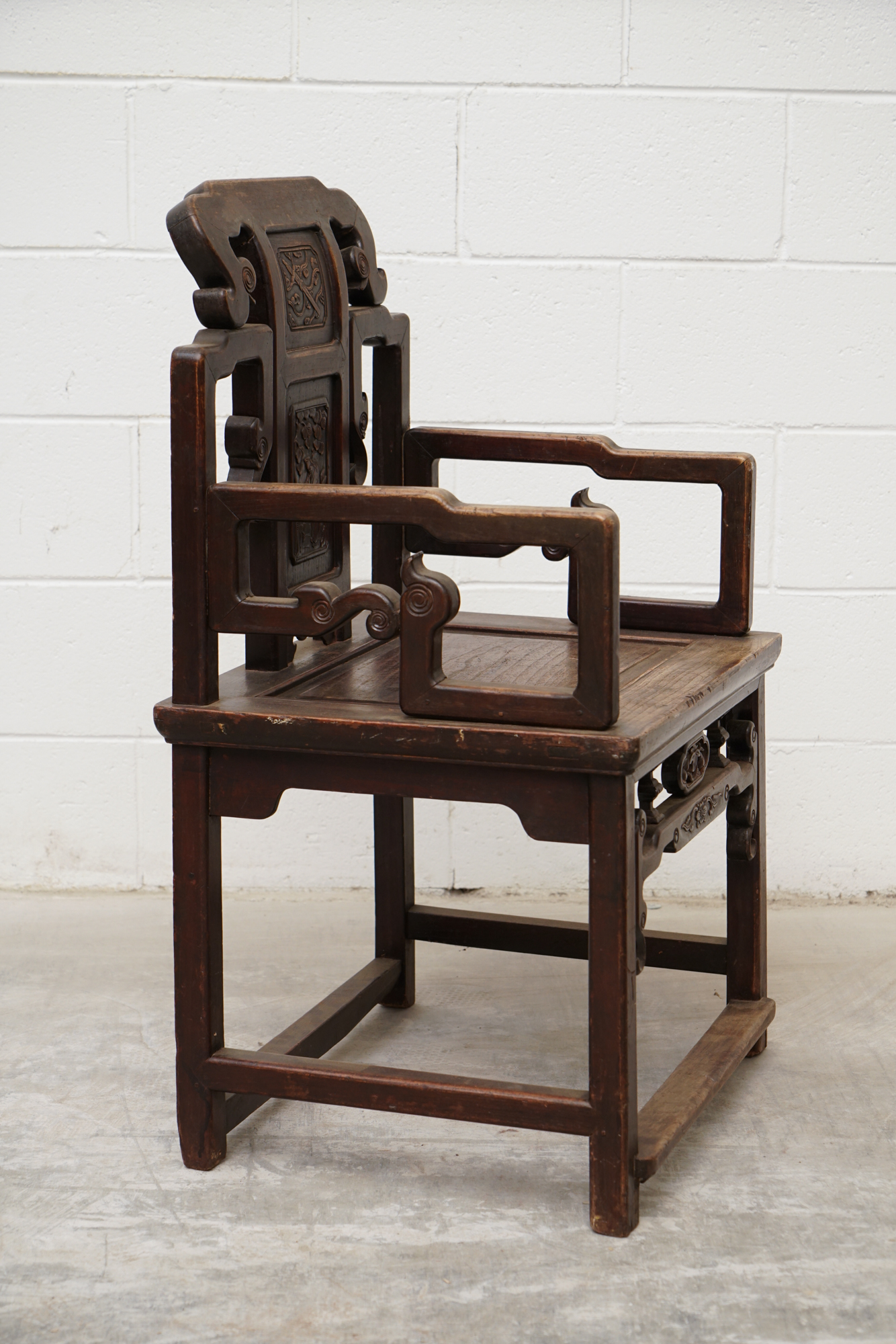 Chinese Qing Style Elm Chairs, 19th Century