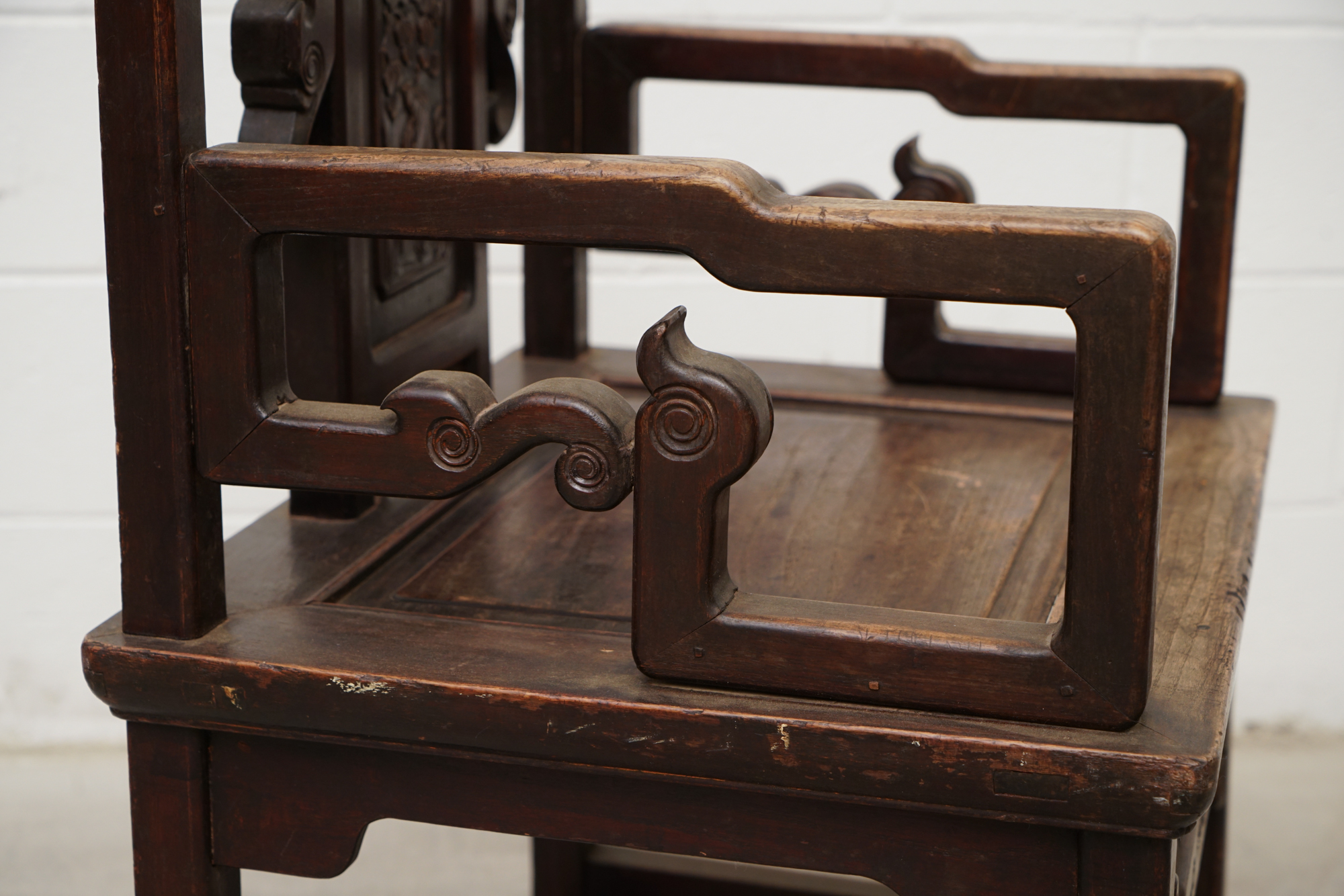 Chinese Qing Style Elm Chairs, 19th Century