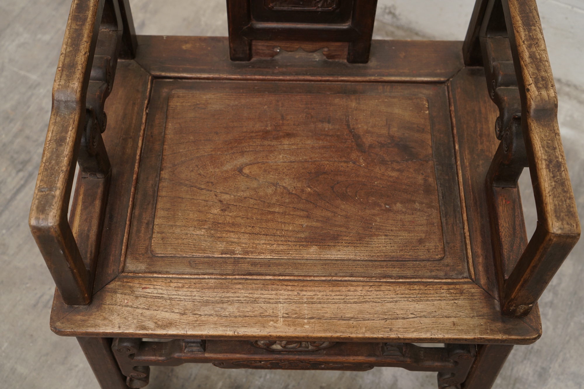 Chinese Qing Style Elm Chairs, 19th Century