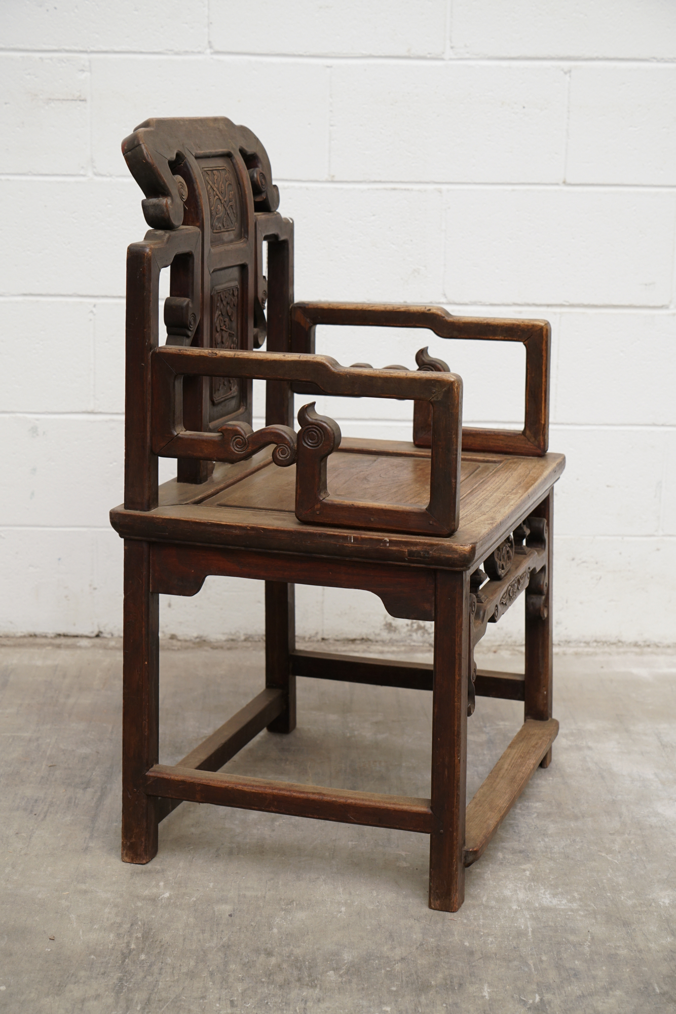Chinese Qing Style Elm Chairs, 19th Century