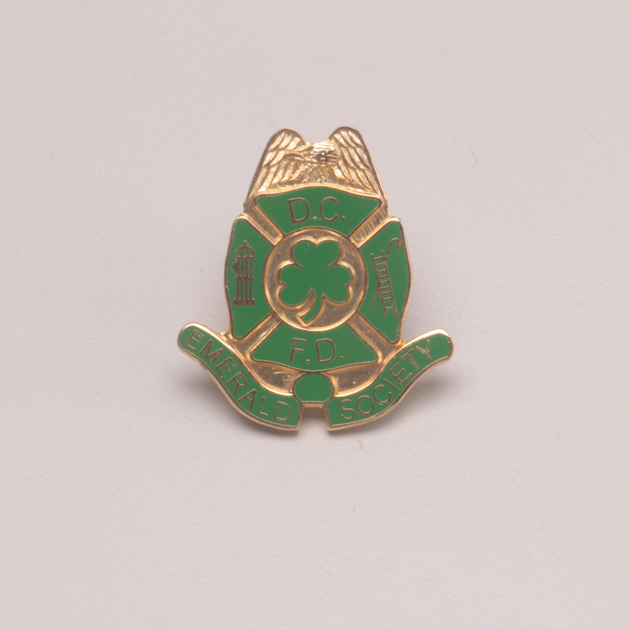 Assortment of Silver and Gold Tone Firefighter and Police Service Jewelry