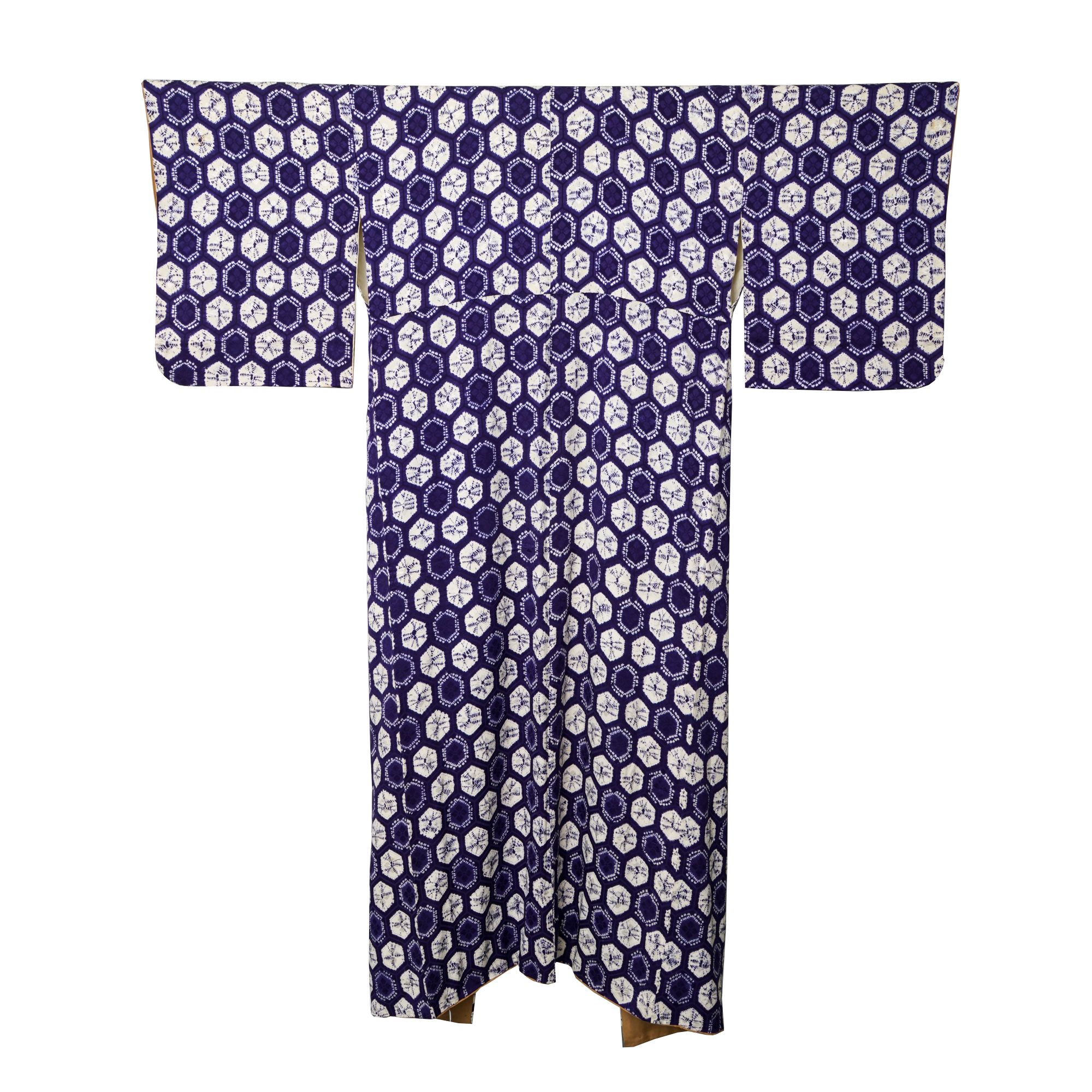 Circa 1900 Antique Handwoven Silk Damask Kimono