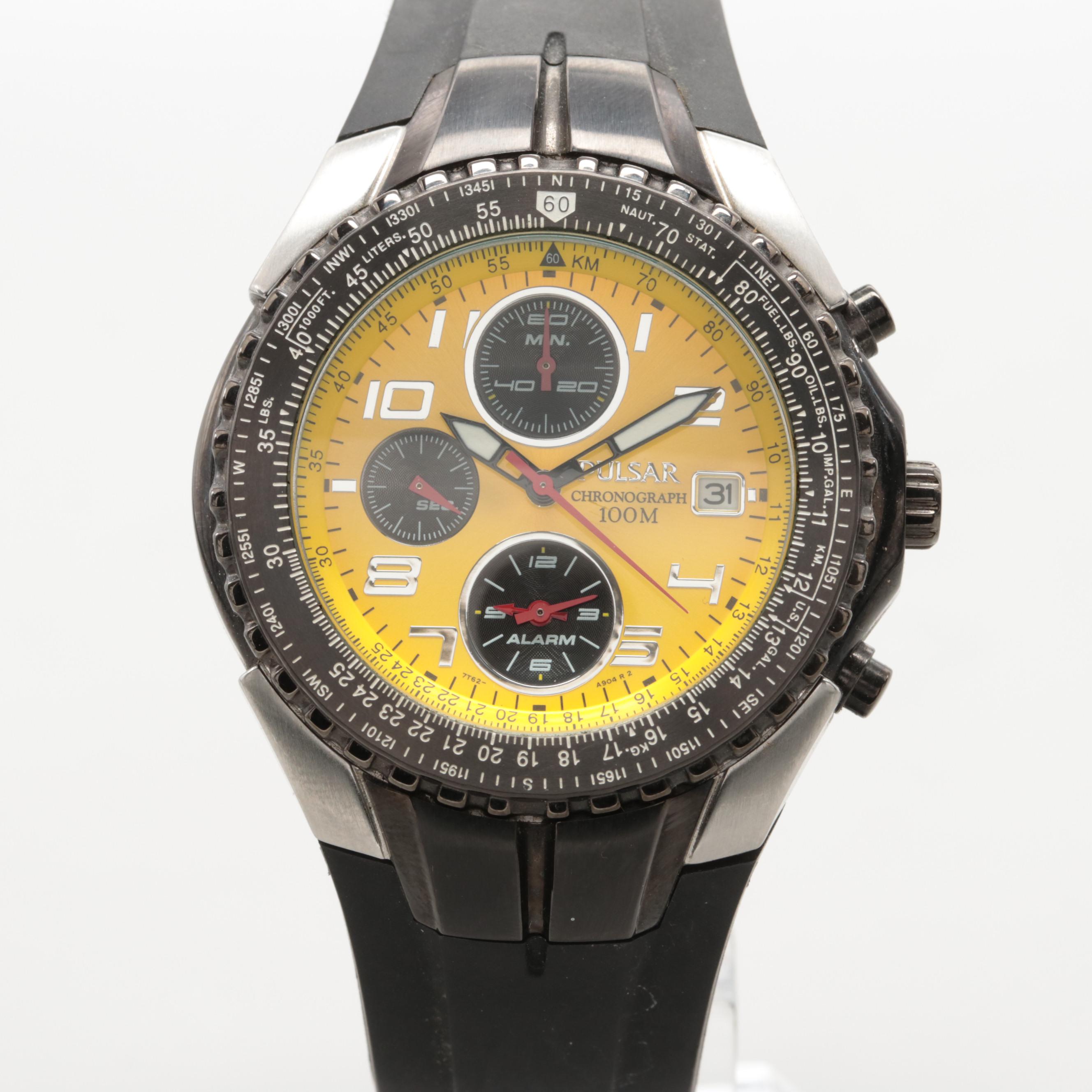 Pulsar Stainless Steel Chrono Alarm Date Watch
