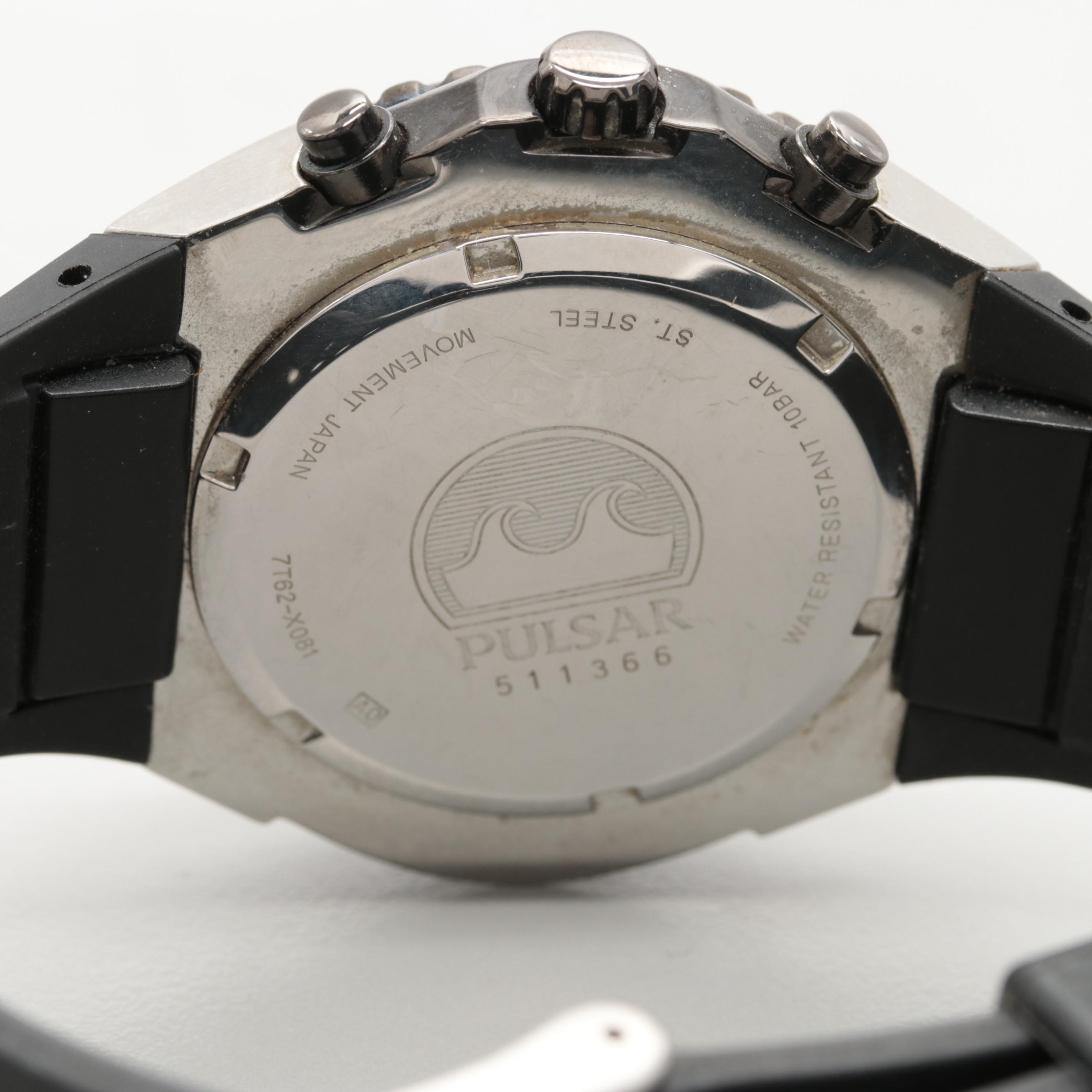 Pulsar Stainless Steel Chrono Alarm Date Watch