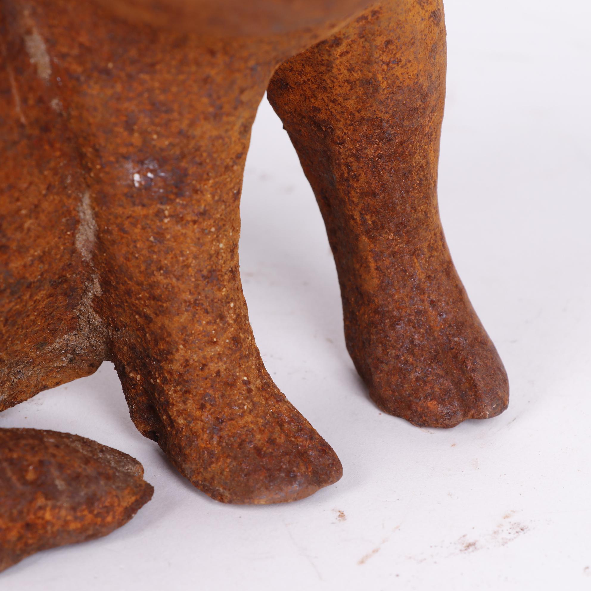 Oxidized Metal Pig Figurine