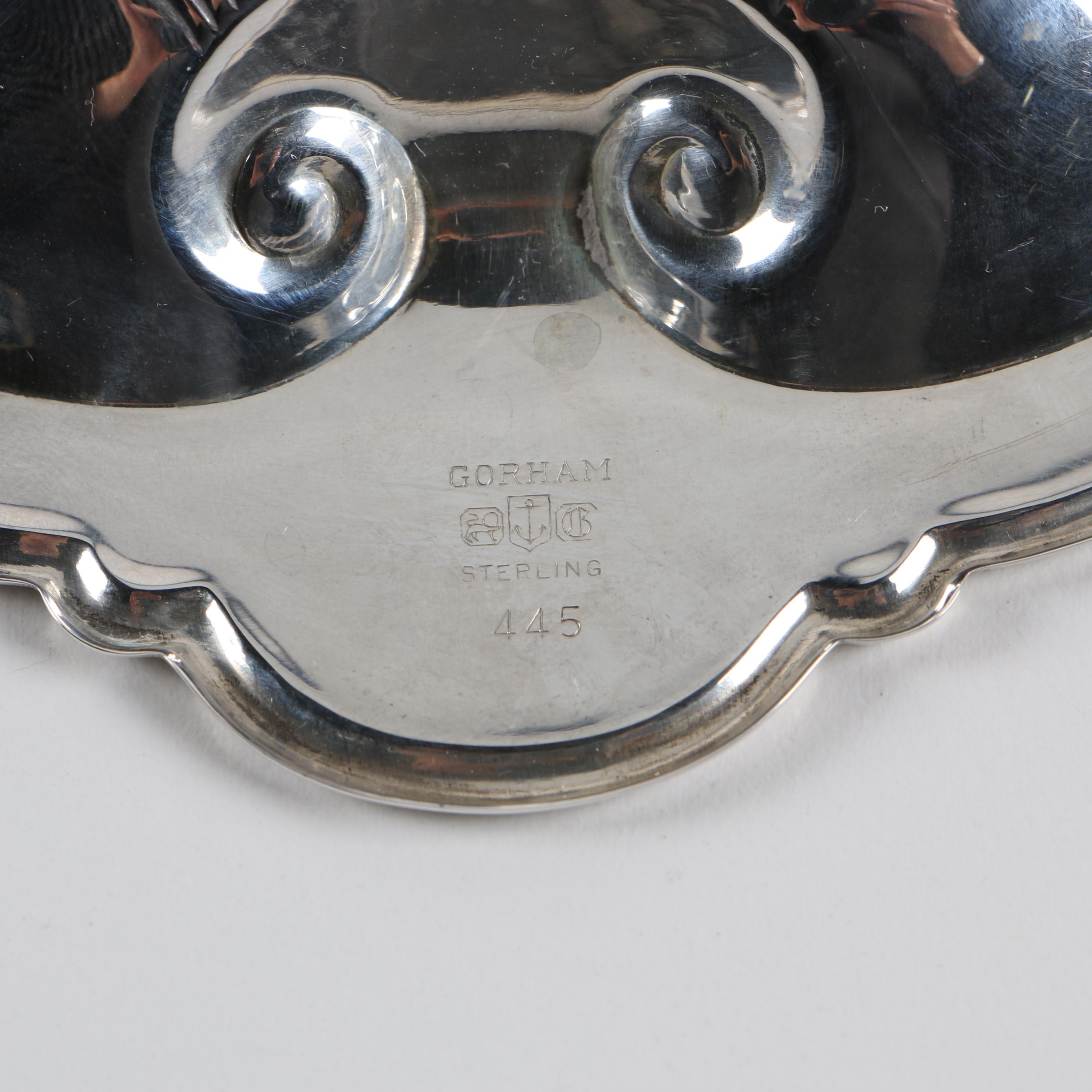 Gorham Sterling Silver Shell Bon Bon Bowls with Sterling Shell Nut Dish