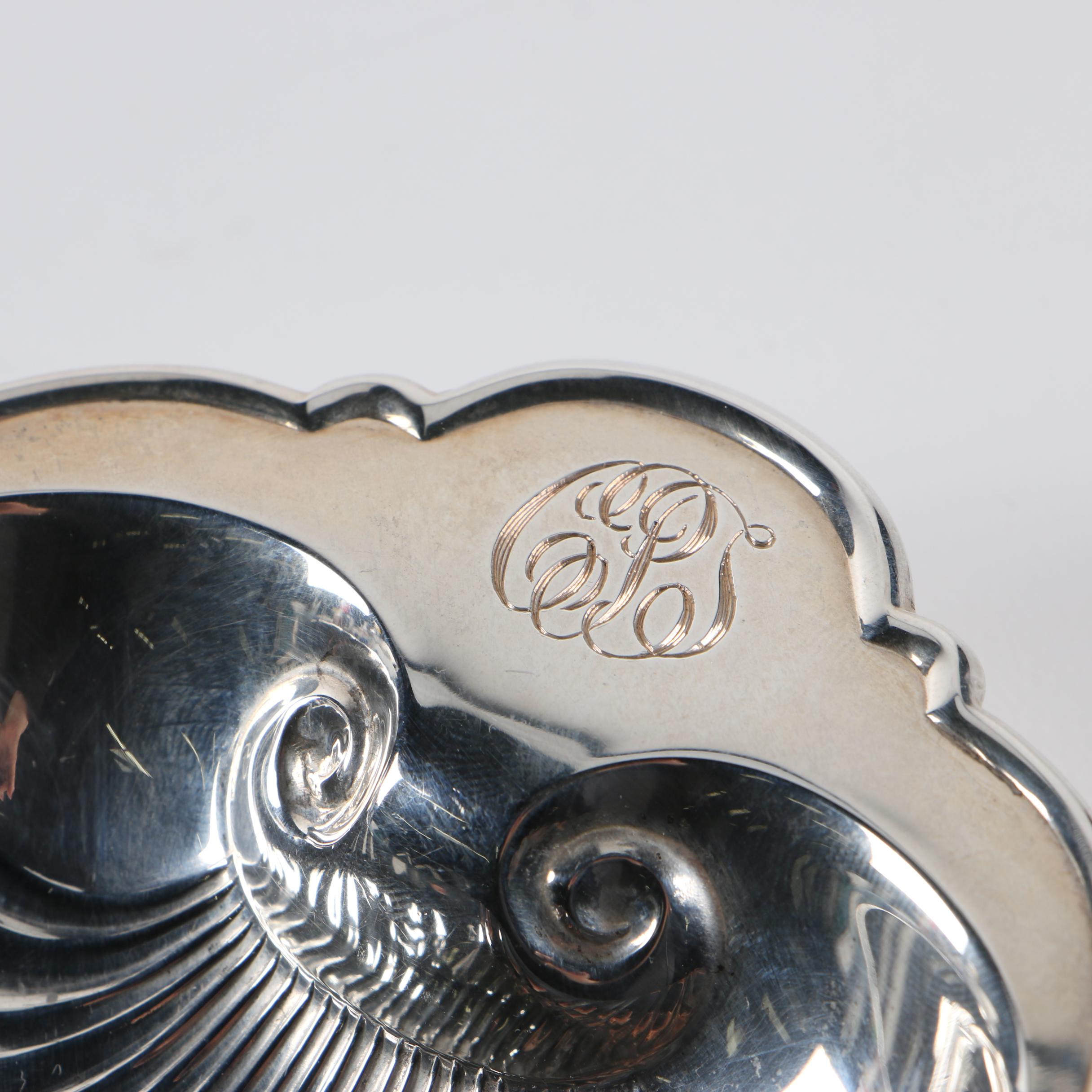 Gorham Sterling Silver Shell Bon Bon Bowls with Sterling Shell Nut Dish