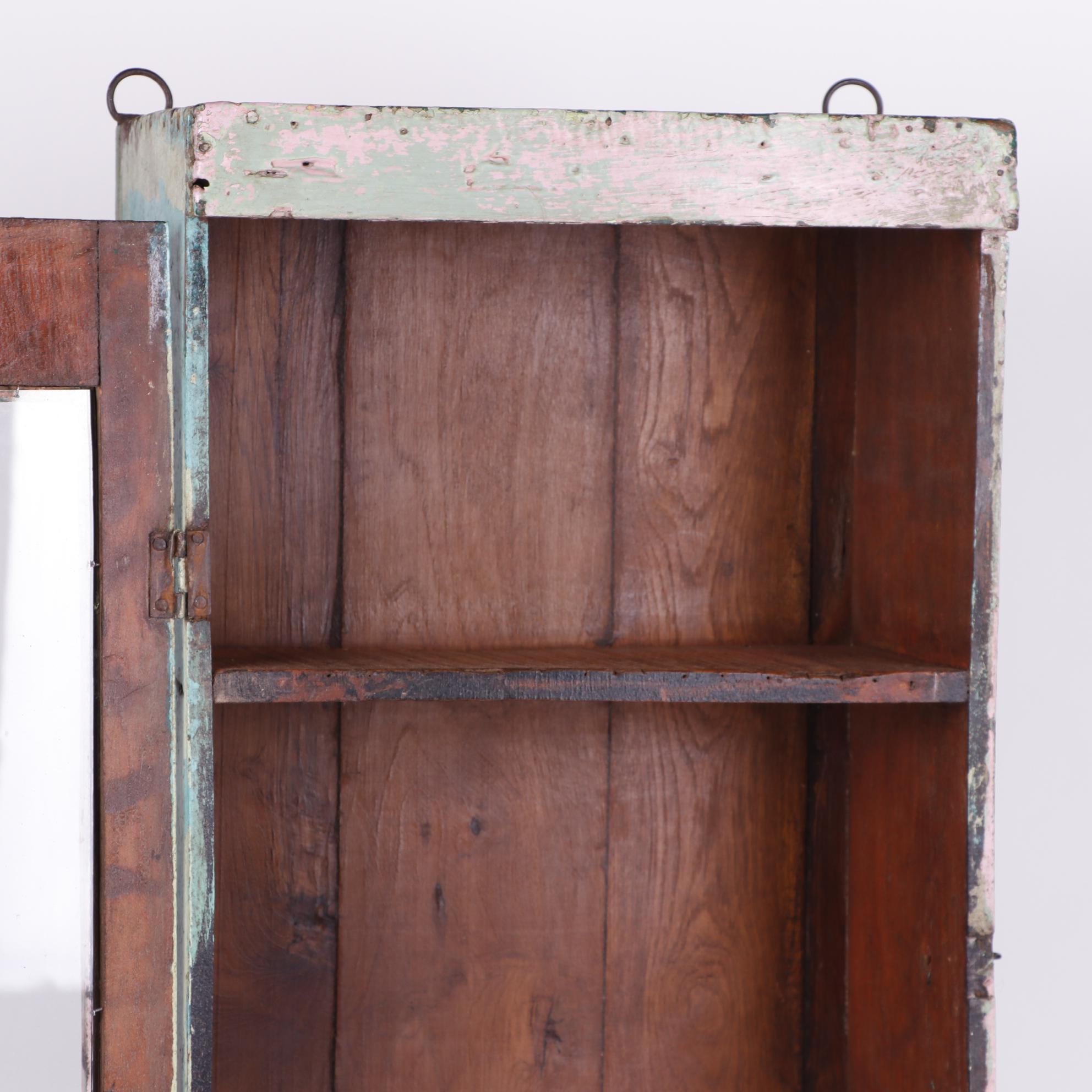 Painted Wood Hanging Cabinet, Early/Mid 20th Century
