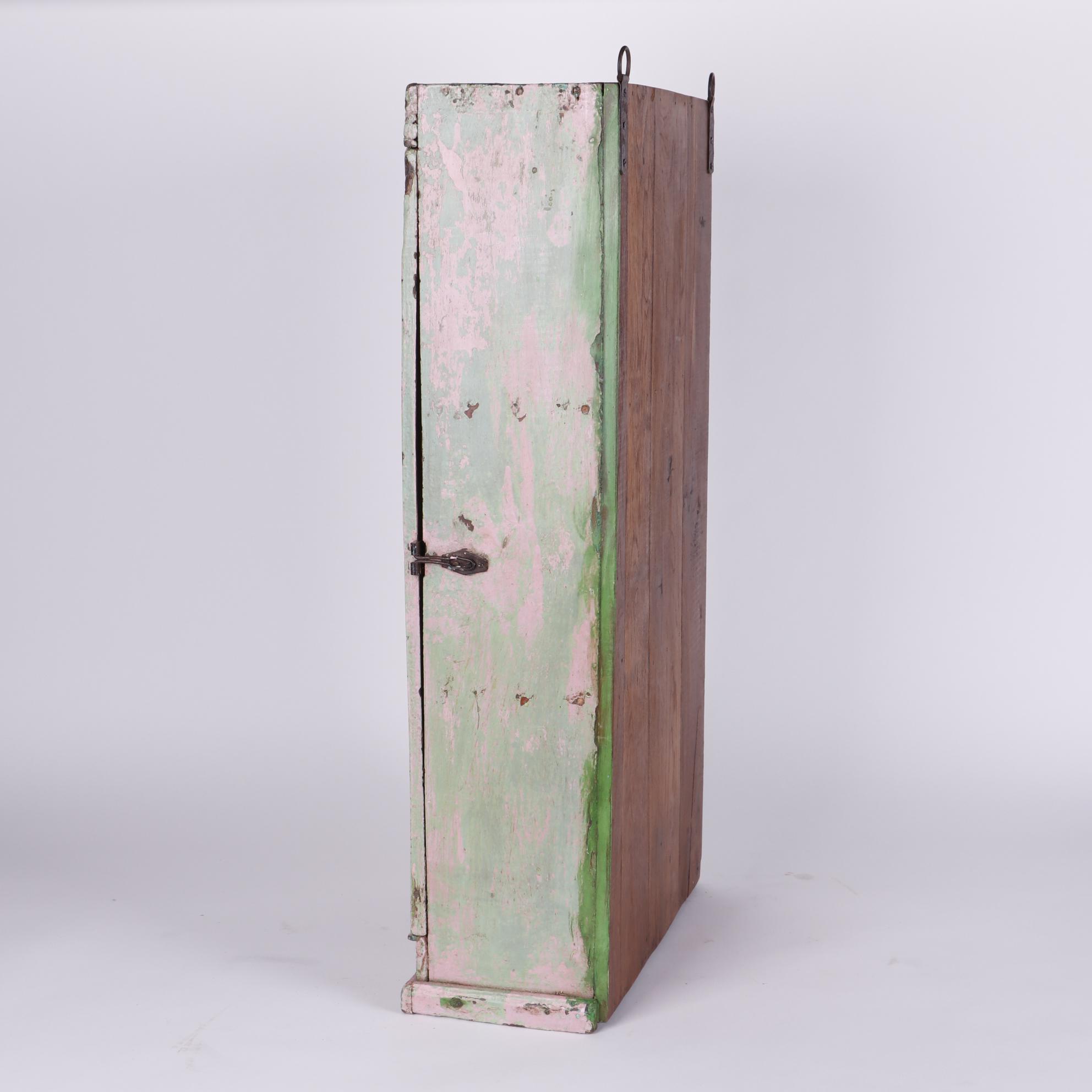 Painted Wood Hanging Cabinet, Early/Mid 20th Century