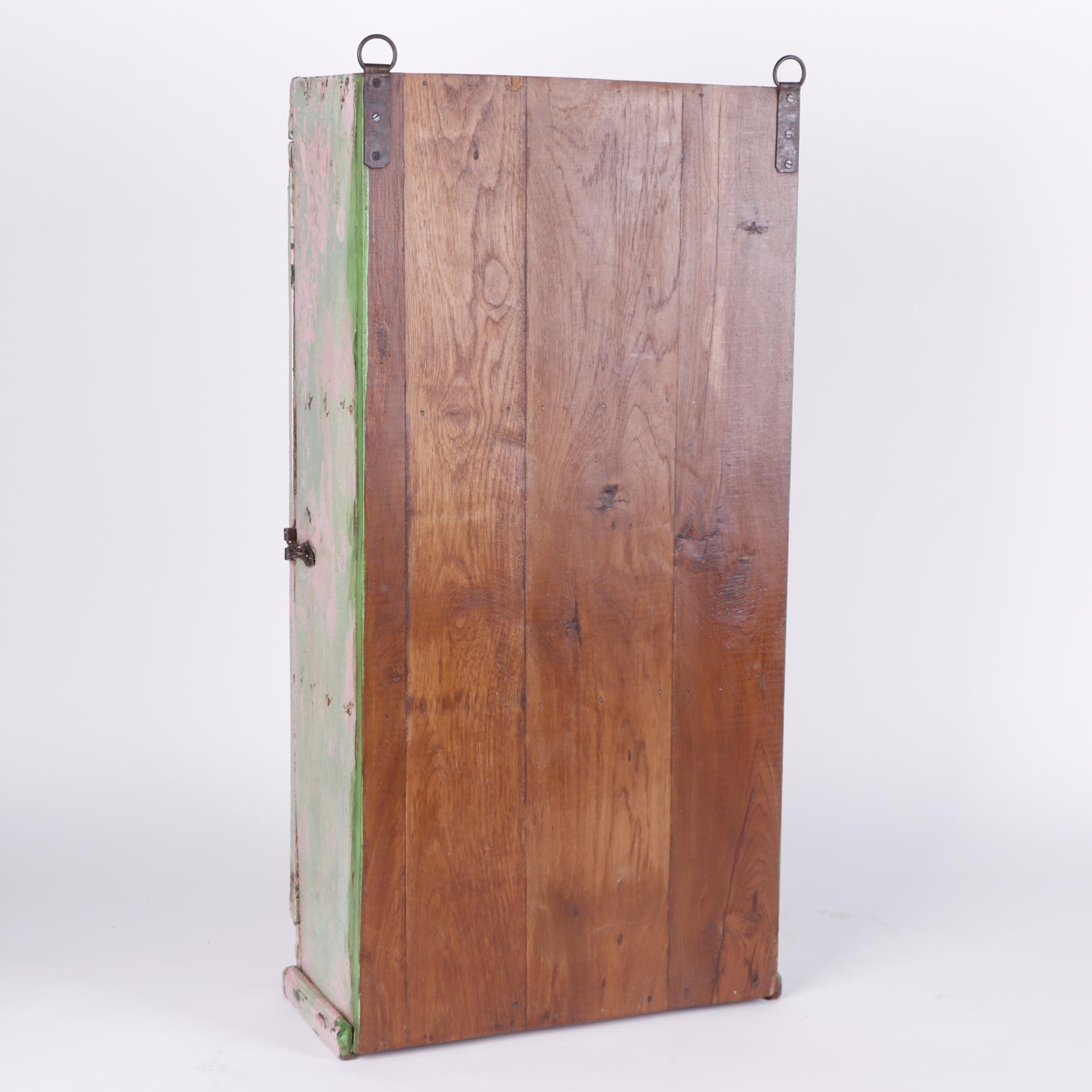 Painted Wood Hanging Cabinet, Early/Mid 20th Century