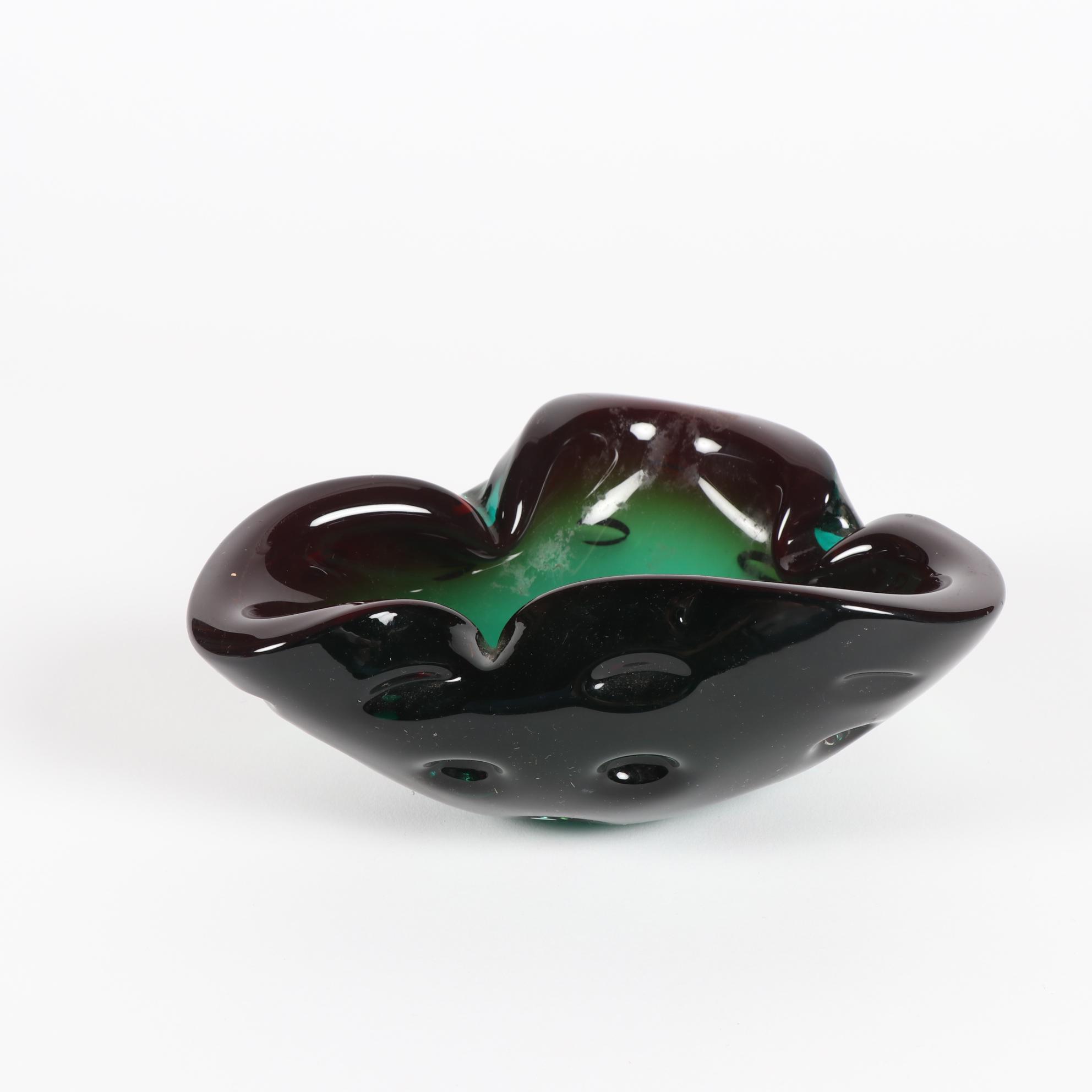 Murano Style Blown Glass Ash Receivers including Avventurina