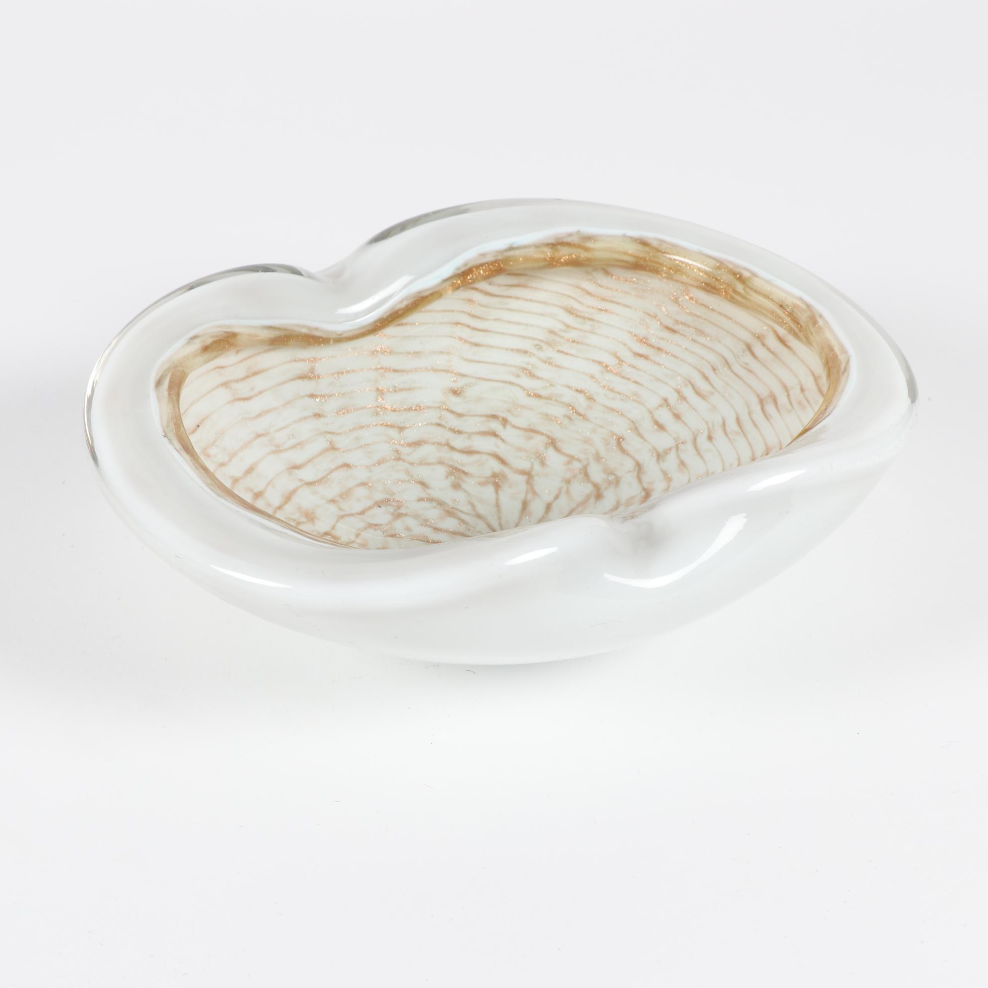 Murano Style Pinched Glass Ash Receiver