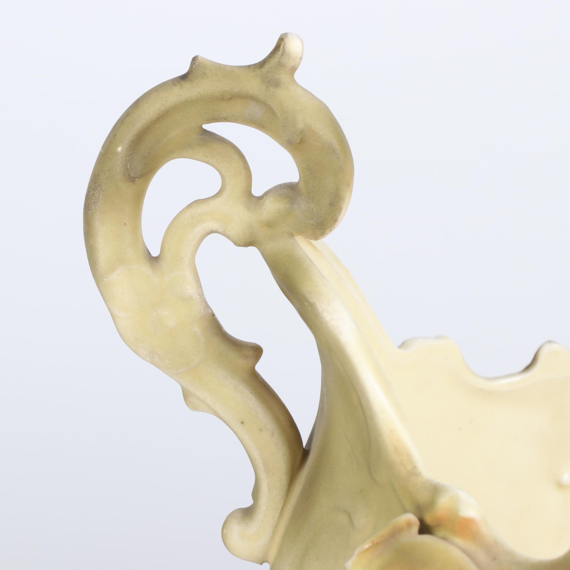 Royal Dux Art Nouveau Poppy Console Bowl, Early 20th Century