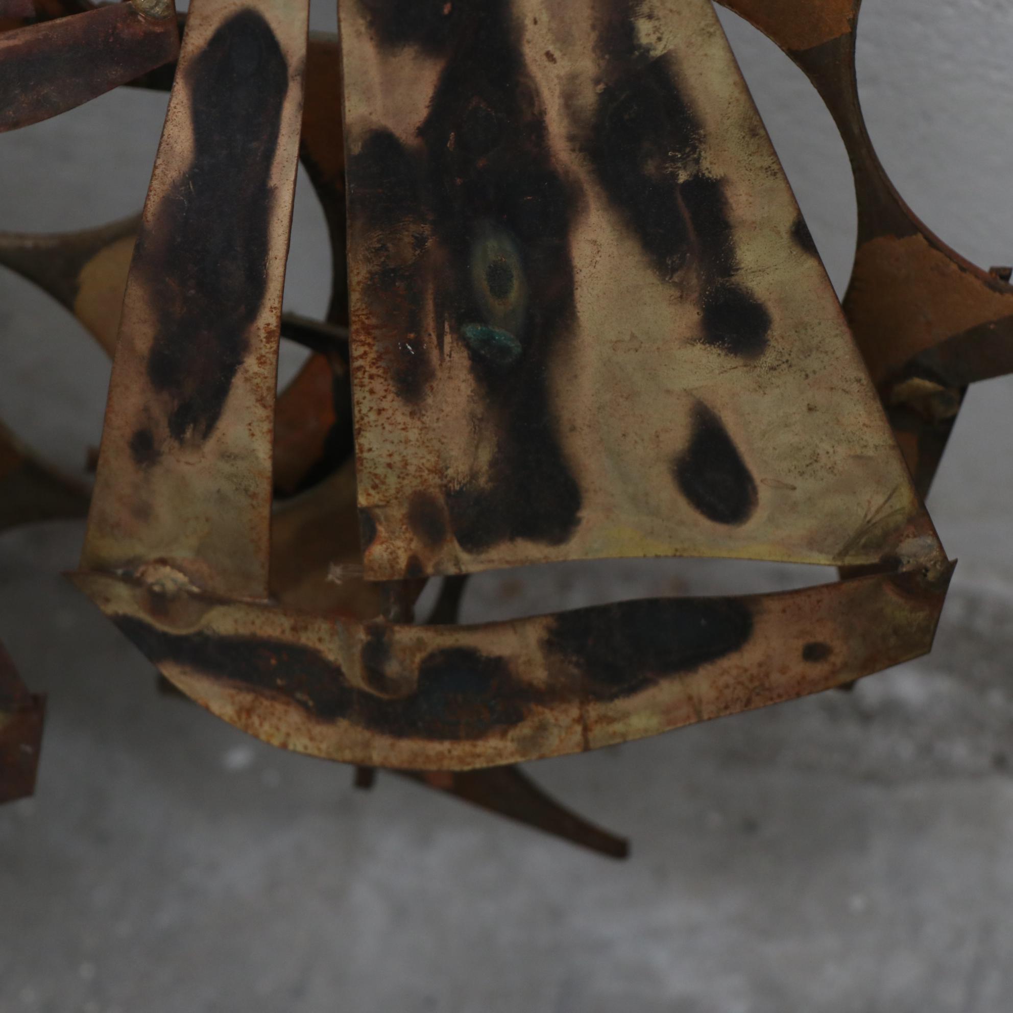 Mid Century Modern Curtis Jeré Style Metal Sailboat Wall Hanging