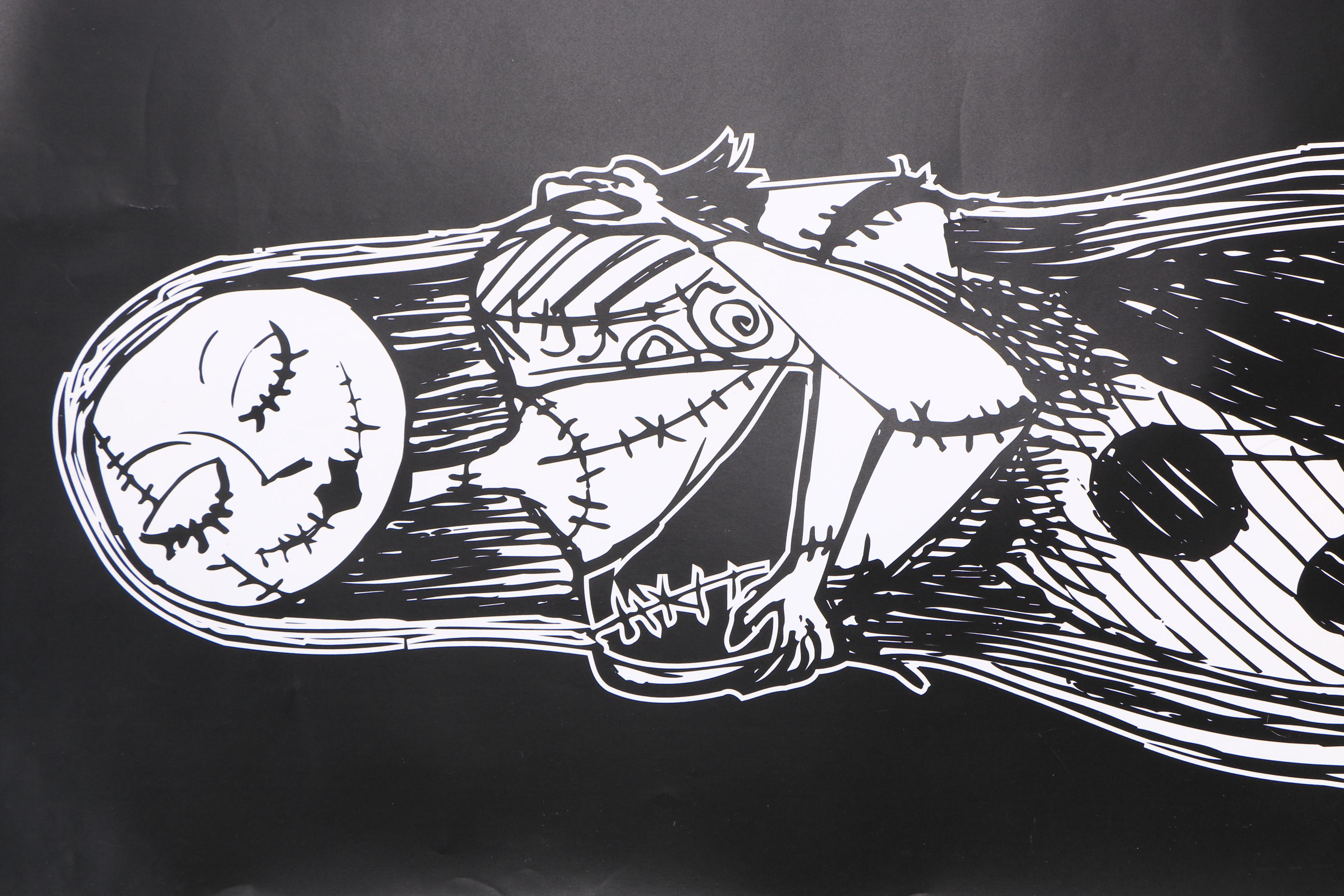 Large 4 ft. wide Giclée Poster "Tim Burton's The Nightmare Before Christmas"