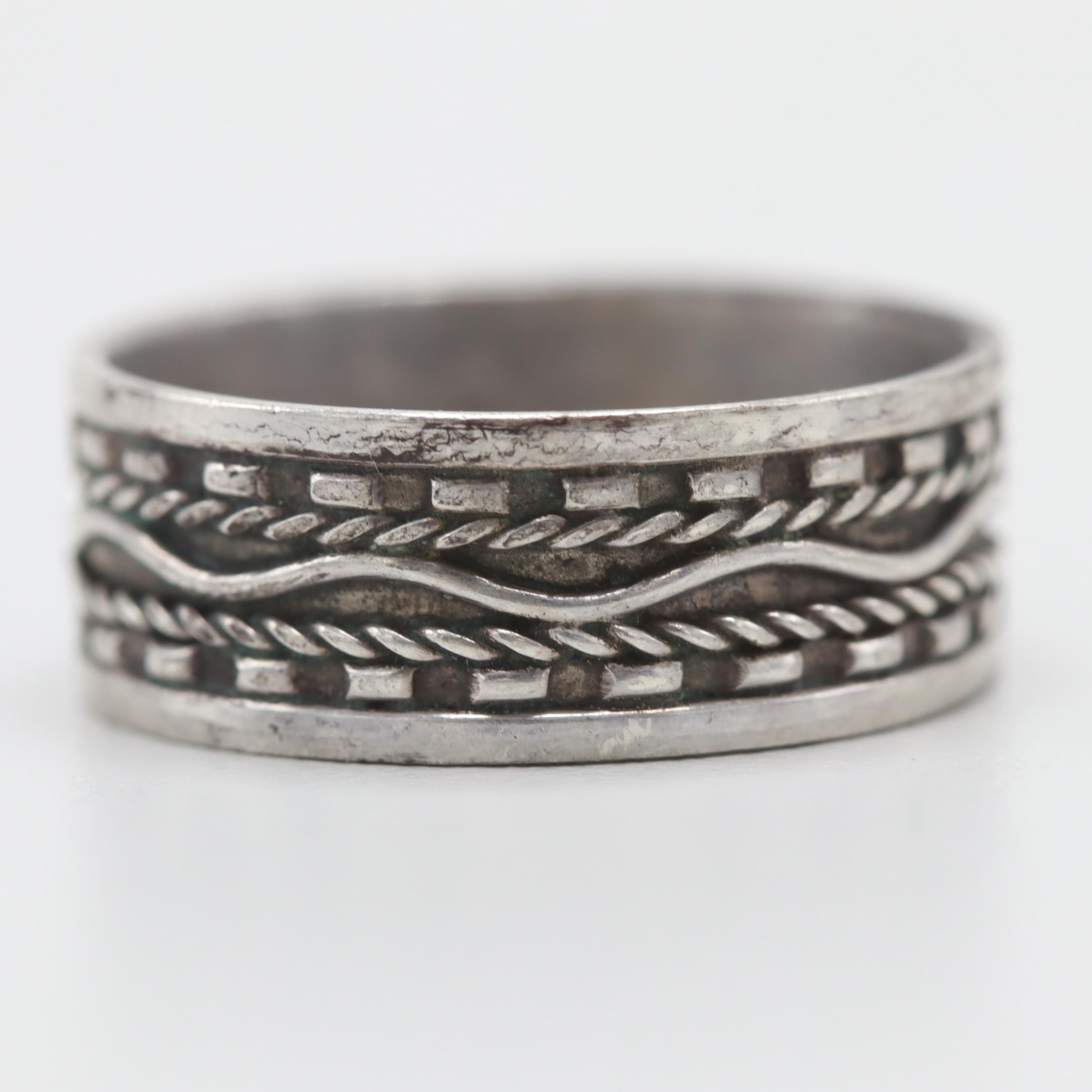 Sterling Silver Textured Ring