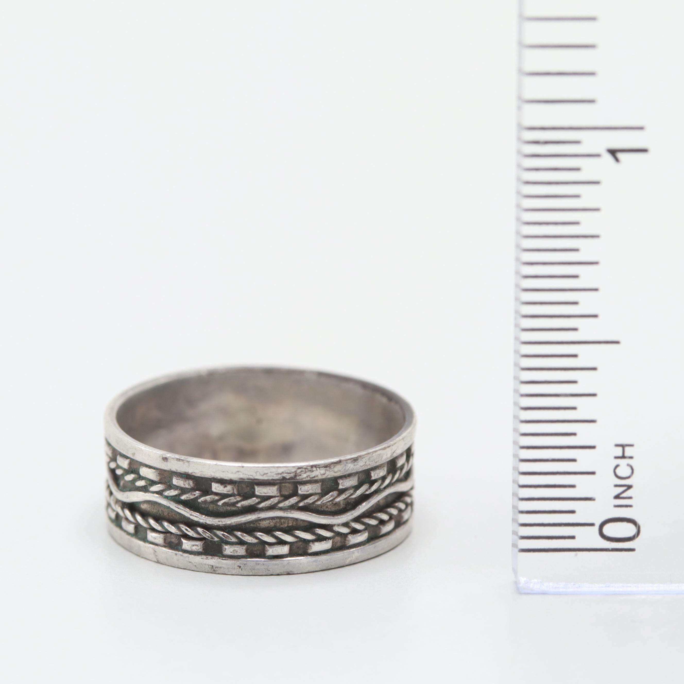 Sterling Silver Textured Ring