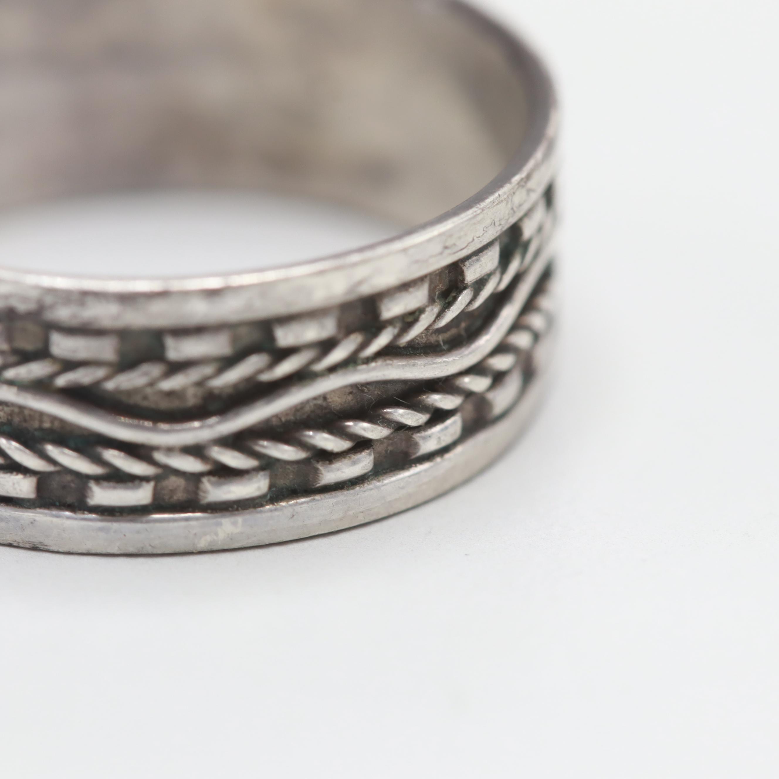 Sterling Silver Textured Ring