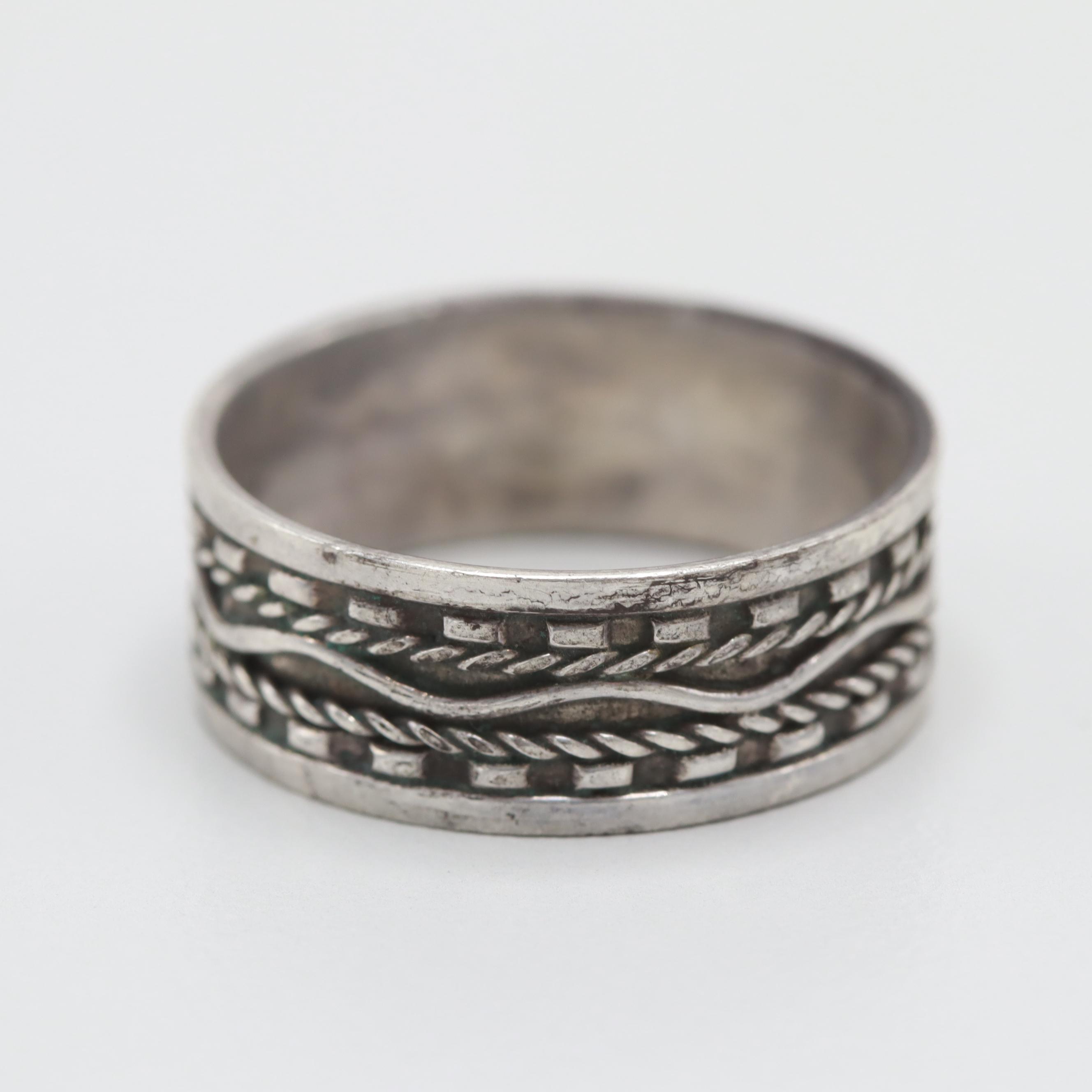 Sterling Silver Textured Ring