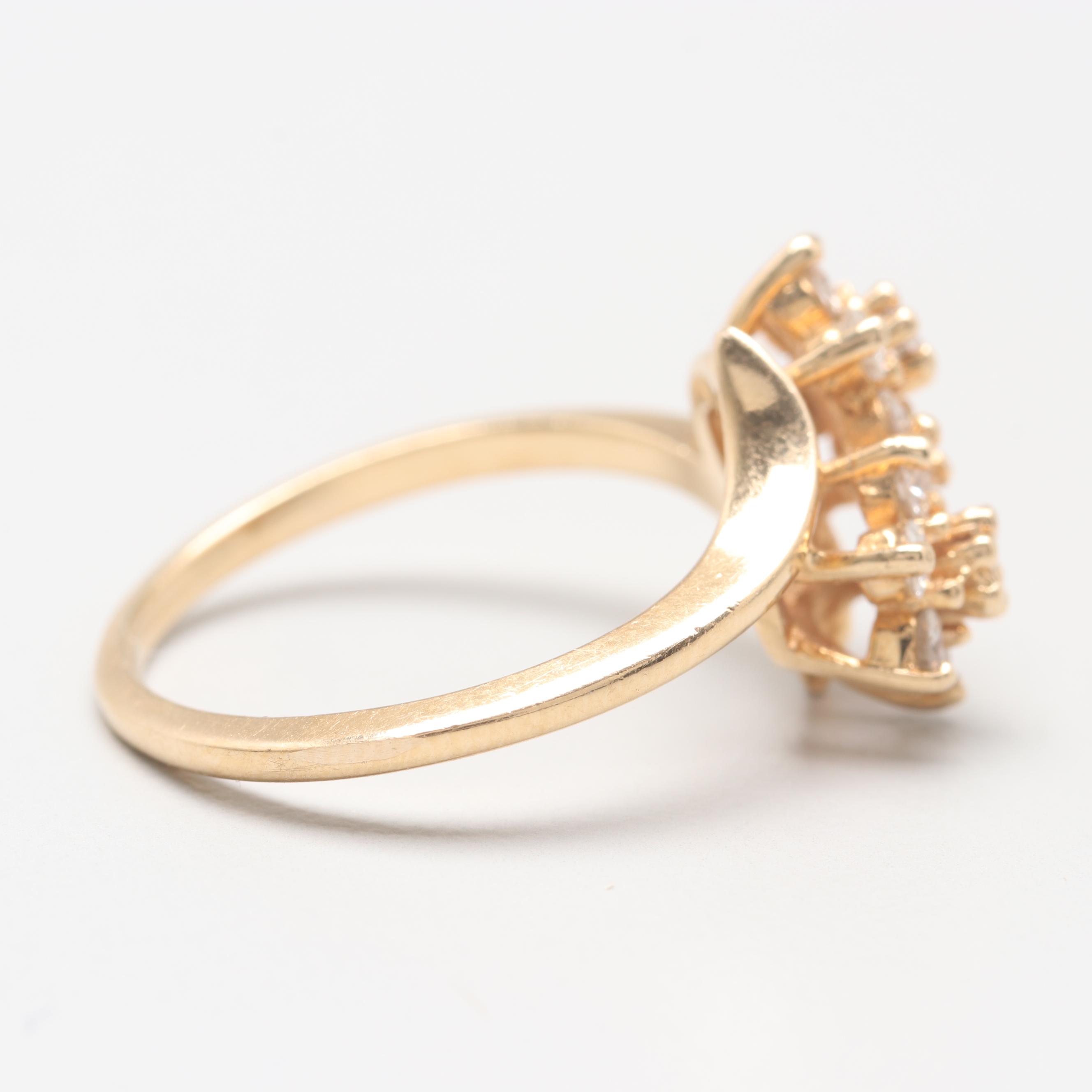 14K Yellow Gold Diamond Ring