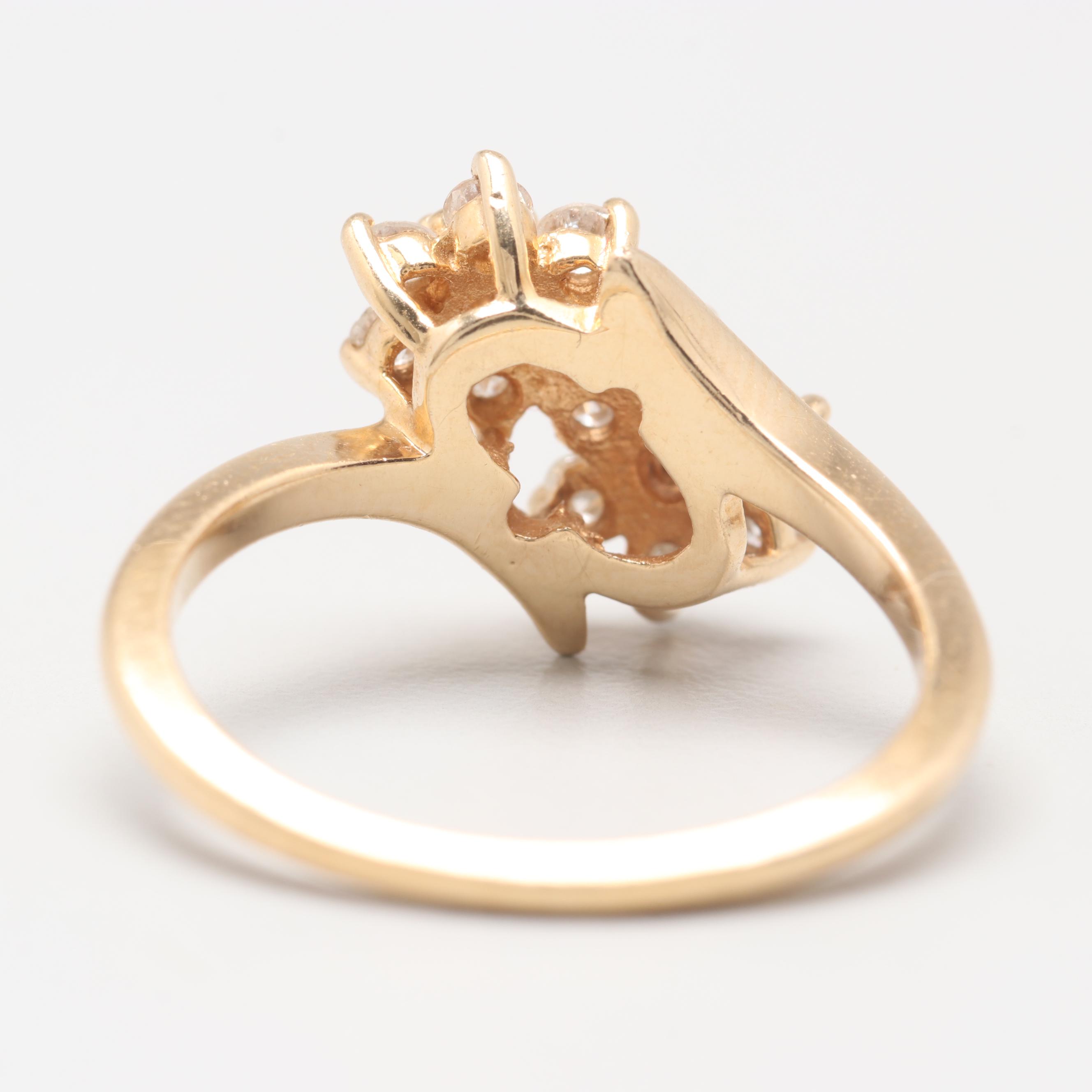 14K Yellow Gold Diamond Ring